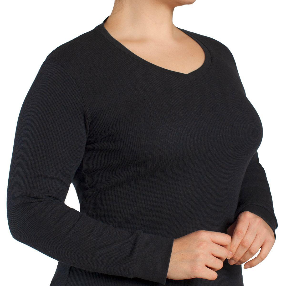Camiseta Termica Micropanal Cuello V Negro Monarch-4