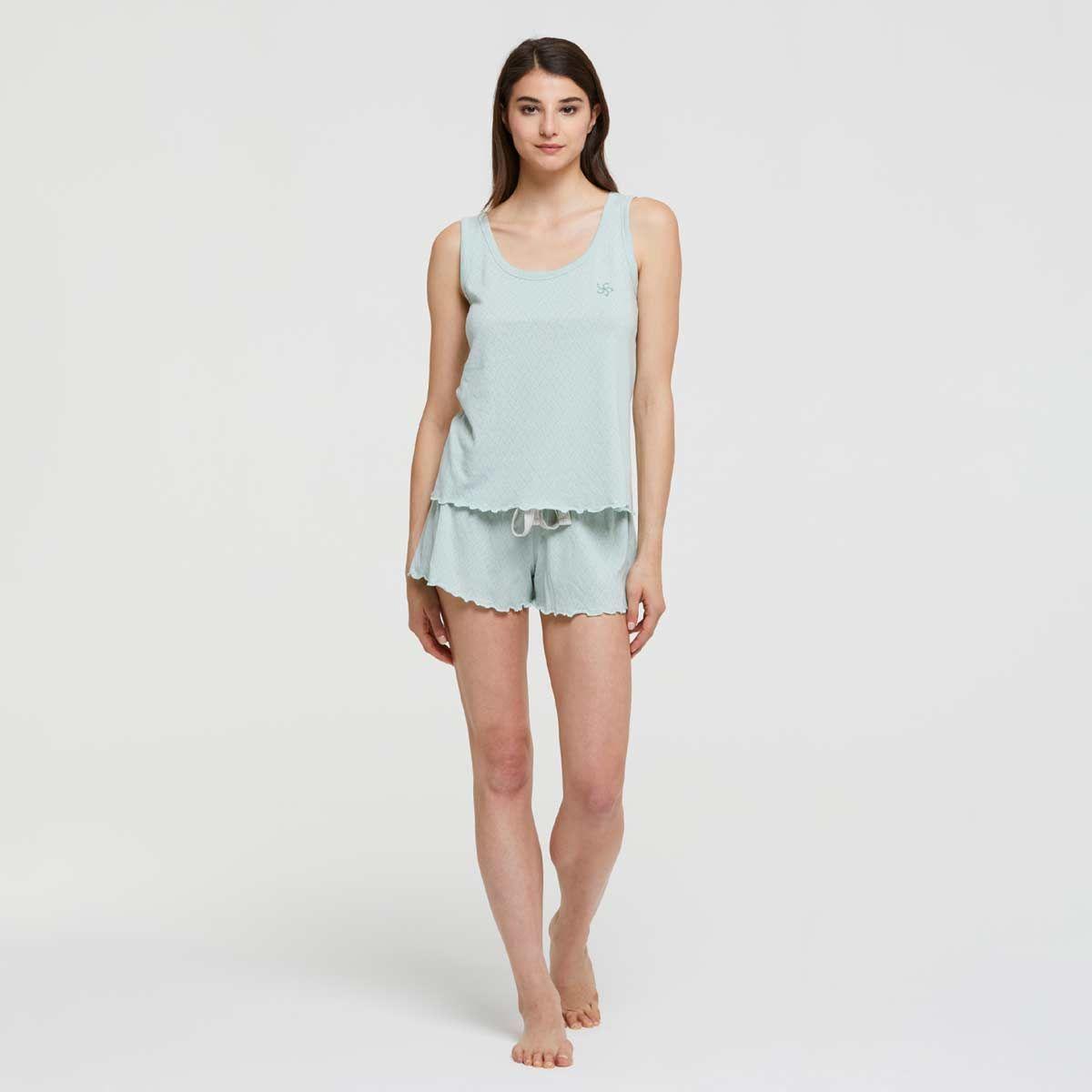 Pijama Short Dalila Verde Pompea-0