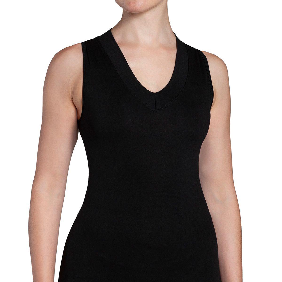 Polera Regata Escote "V" Negro-4