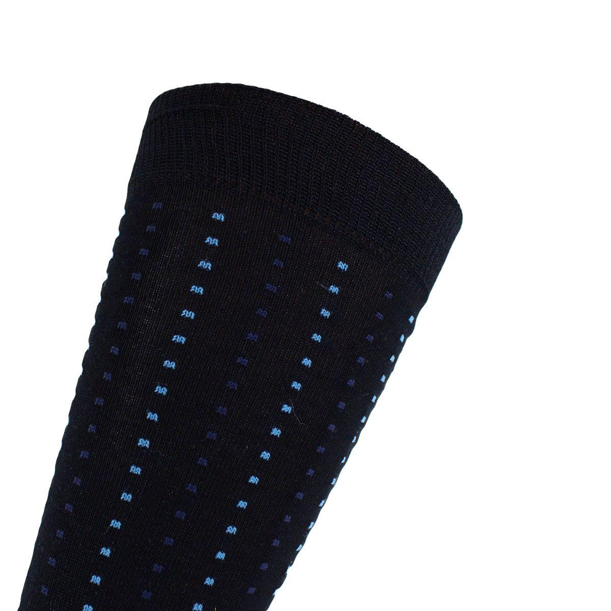 2 Pares Calcetín Hilo Puntos Largo Americano Azul-2