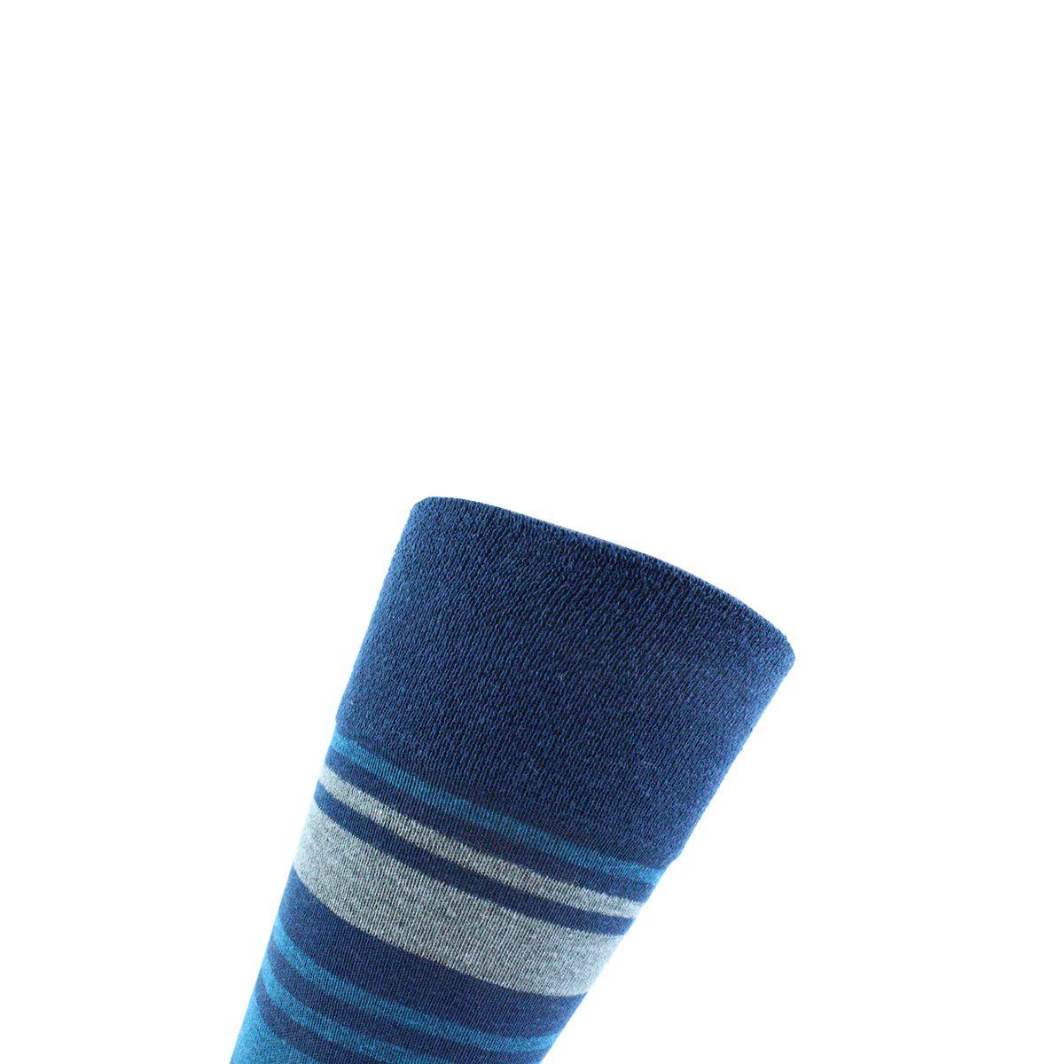 Calcetin Comfy Cobre + Bamboo Rayas Azul-2