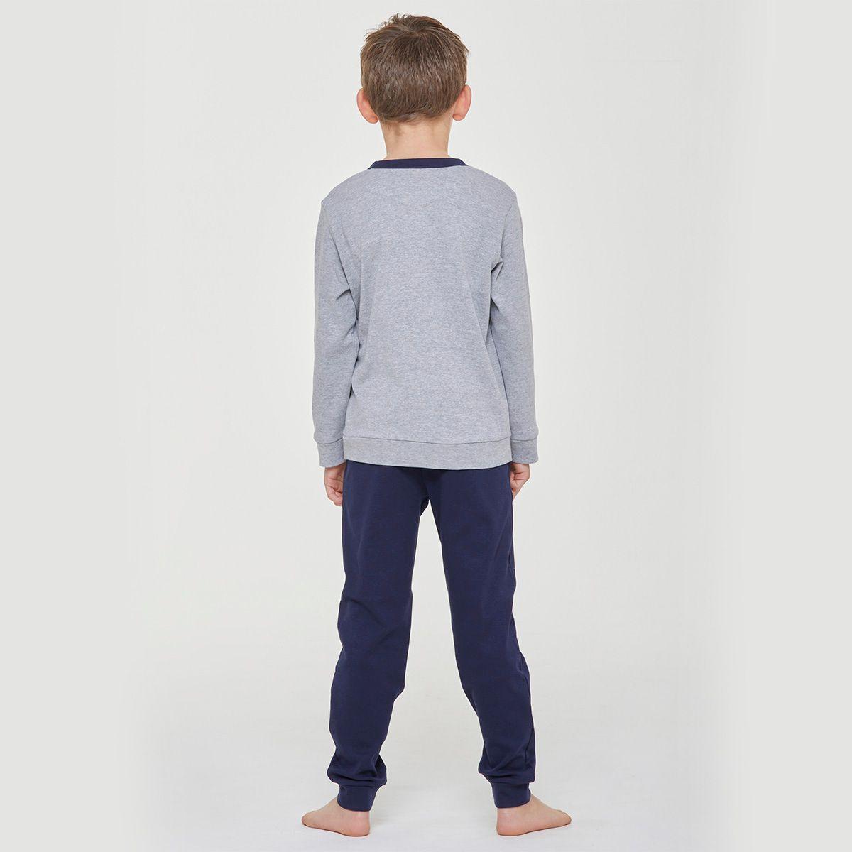 Pijama Algodon Willy Gris Pompea-1