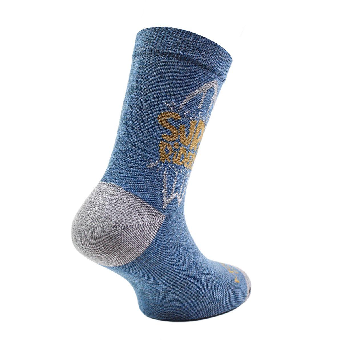 2 Pares Calcetín Bamboo Surf Largo 3/4 Petroleo Melange-1