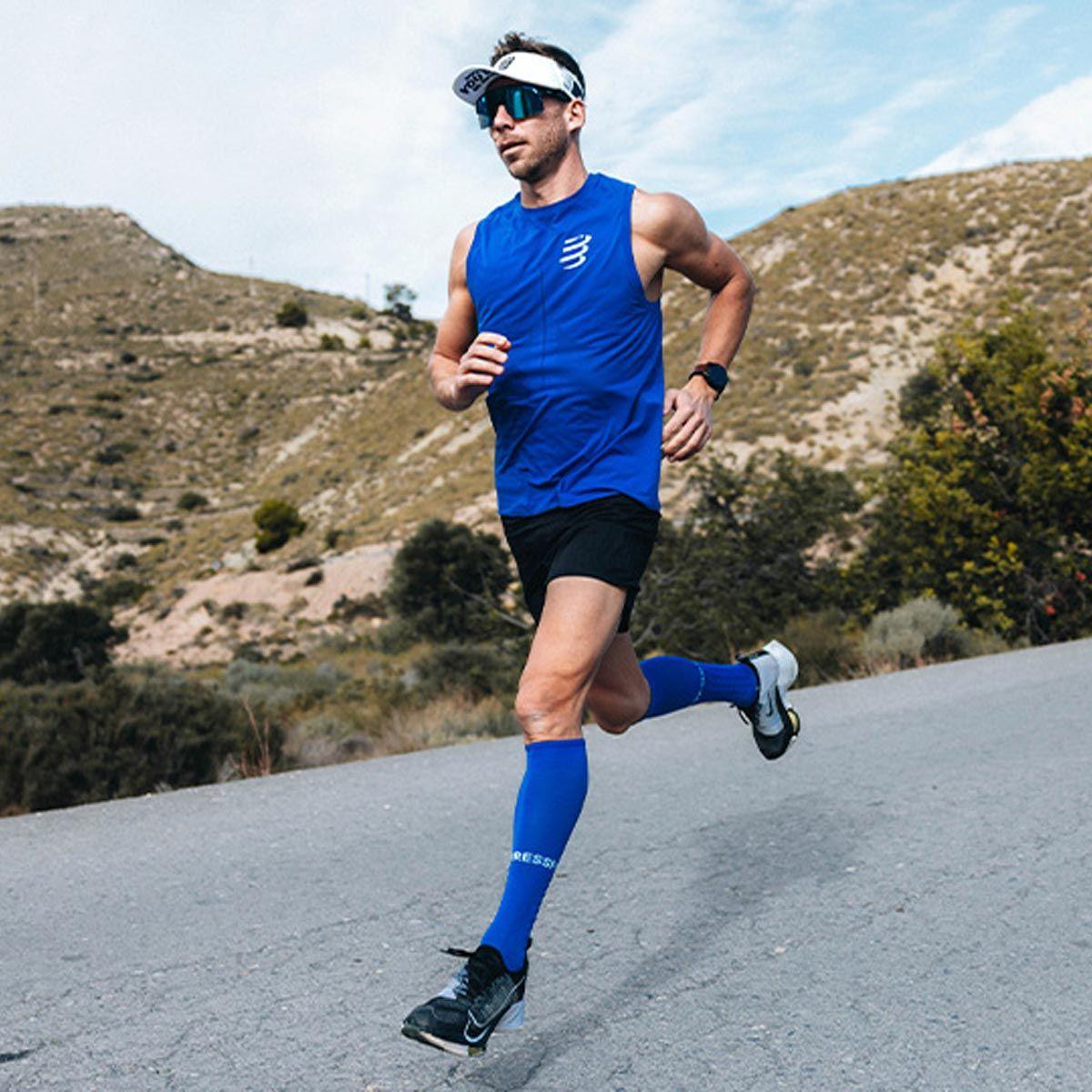 Calcetín Full Socks Run Azul Compressport-3