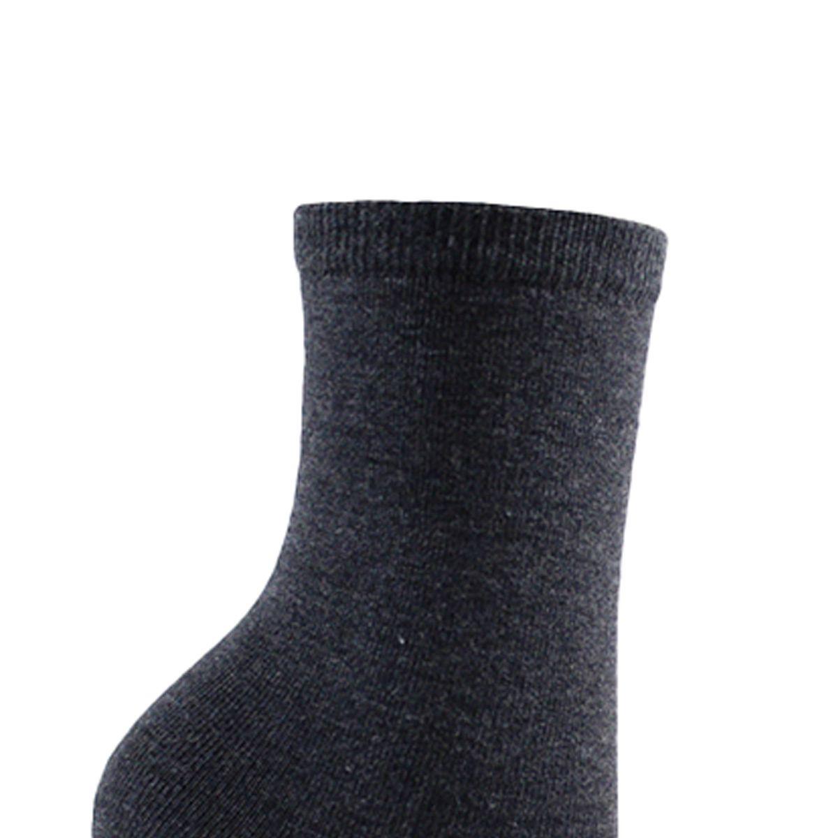 3 Pares Calcetín Bamboo Liso Largo 3/4 Gris-1