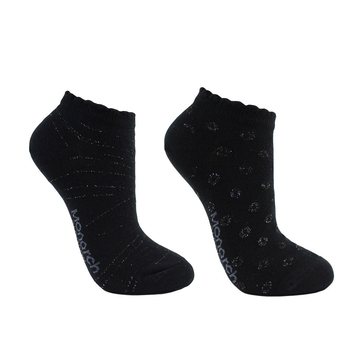 2 Pares Calcetín Algodón Brillos Largo 0/4 Negro-0