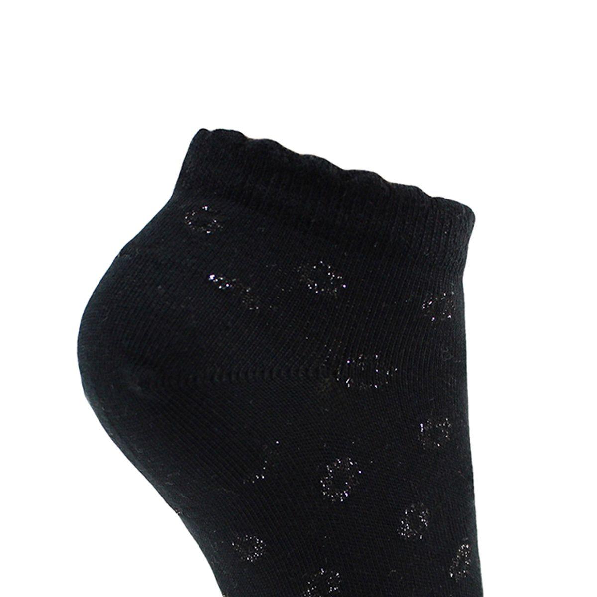 2 Pares Calcetín Algodón Brillos Largo 0/4 Negro-3