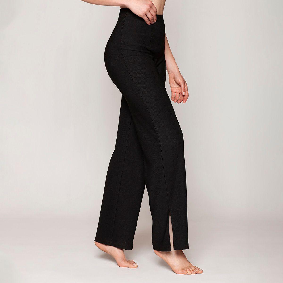 Leggings Acanalada Negro Lasst-3