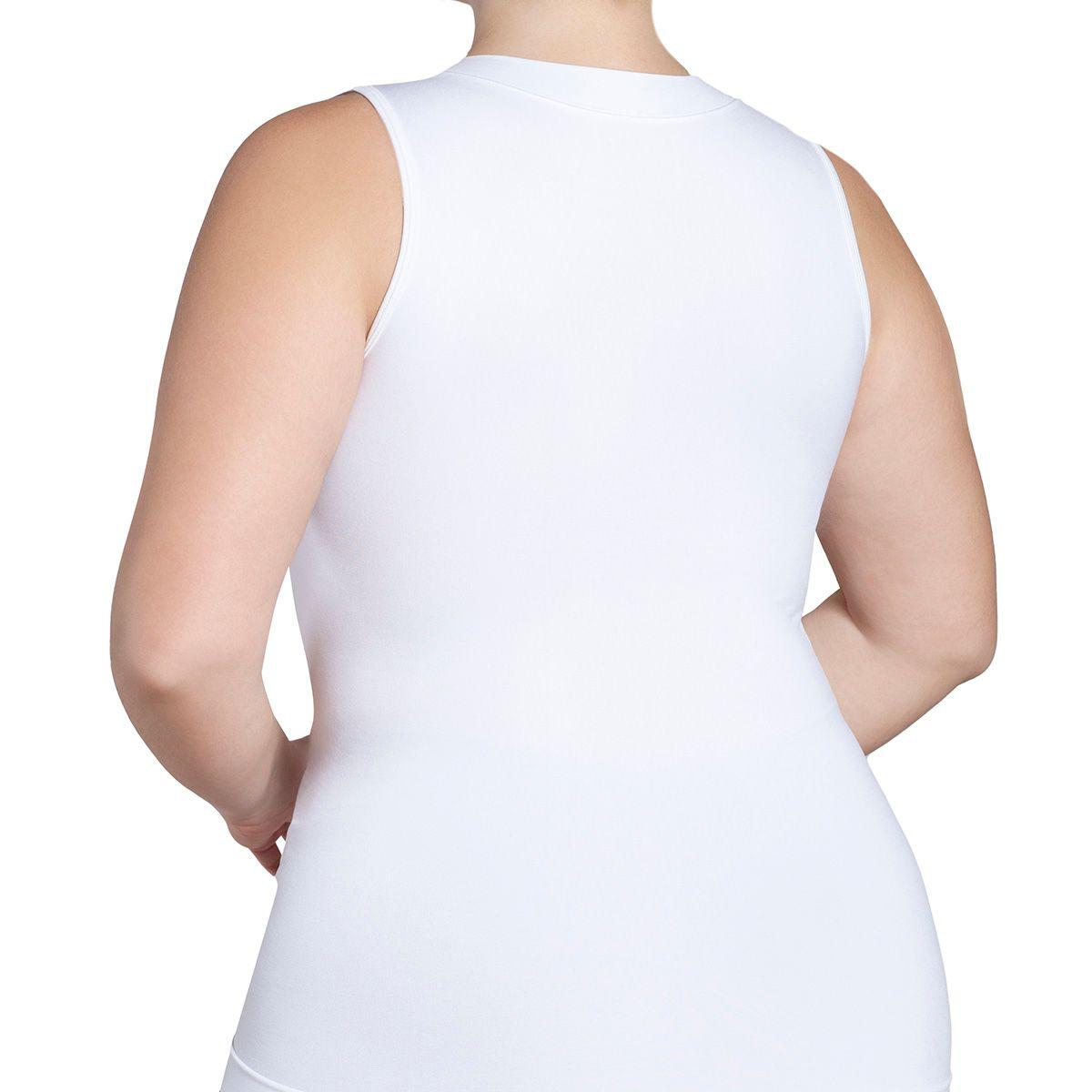 Polera Regata Escote "V" Blanco-5