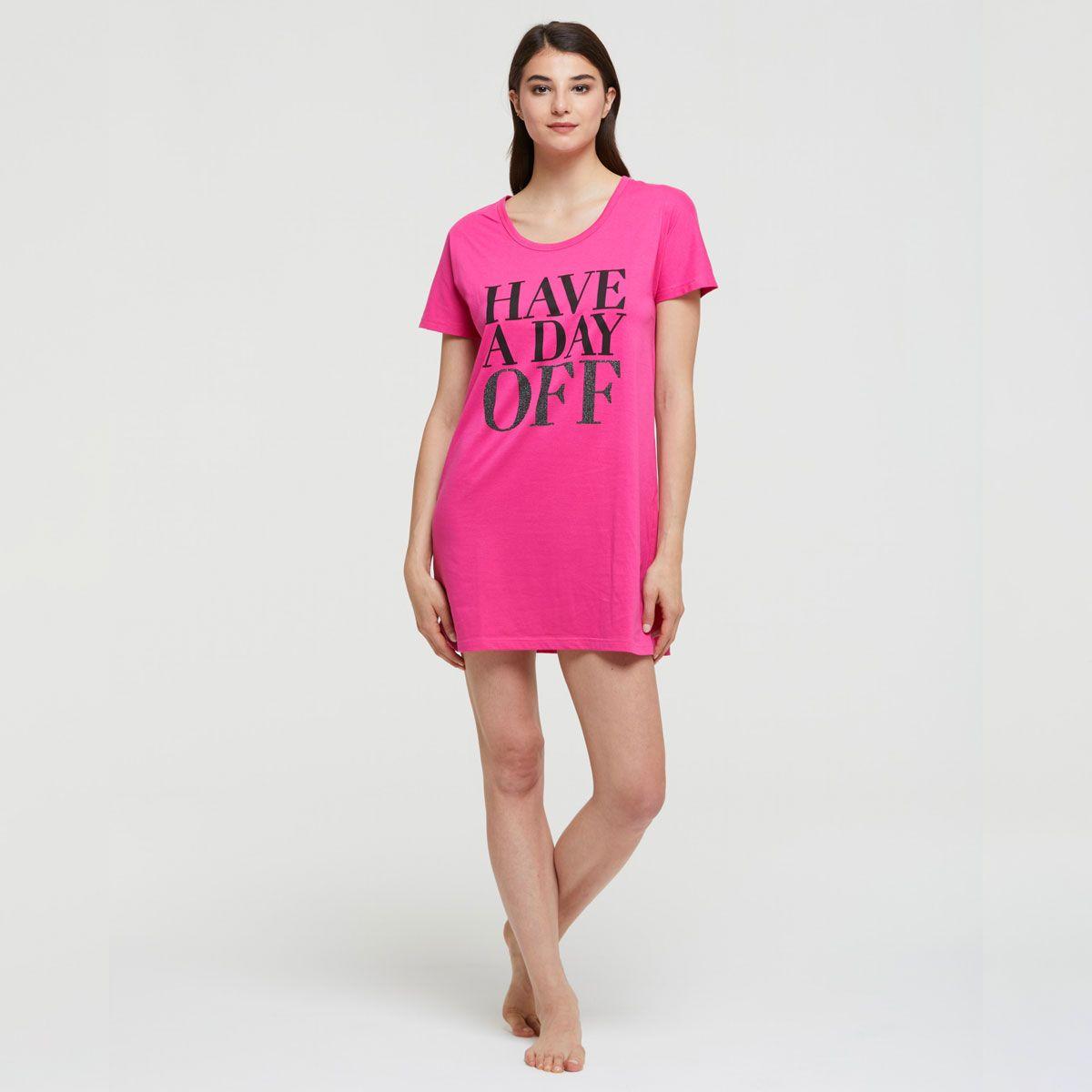 Pijama Camisola Giulia Magenta Pompea-0