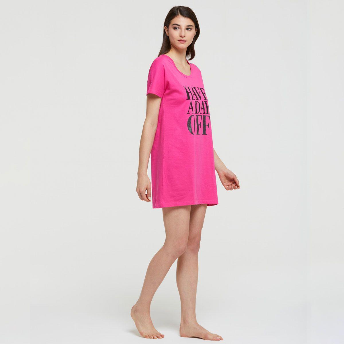 Pijama Camisola Giulia Magenta Pompea-1