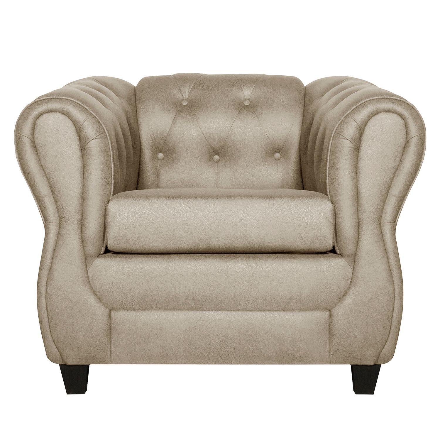 Juego de Living 2-1-1 Chesterfield Beige-5