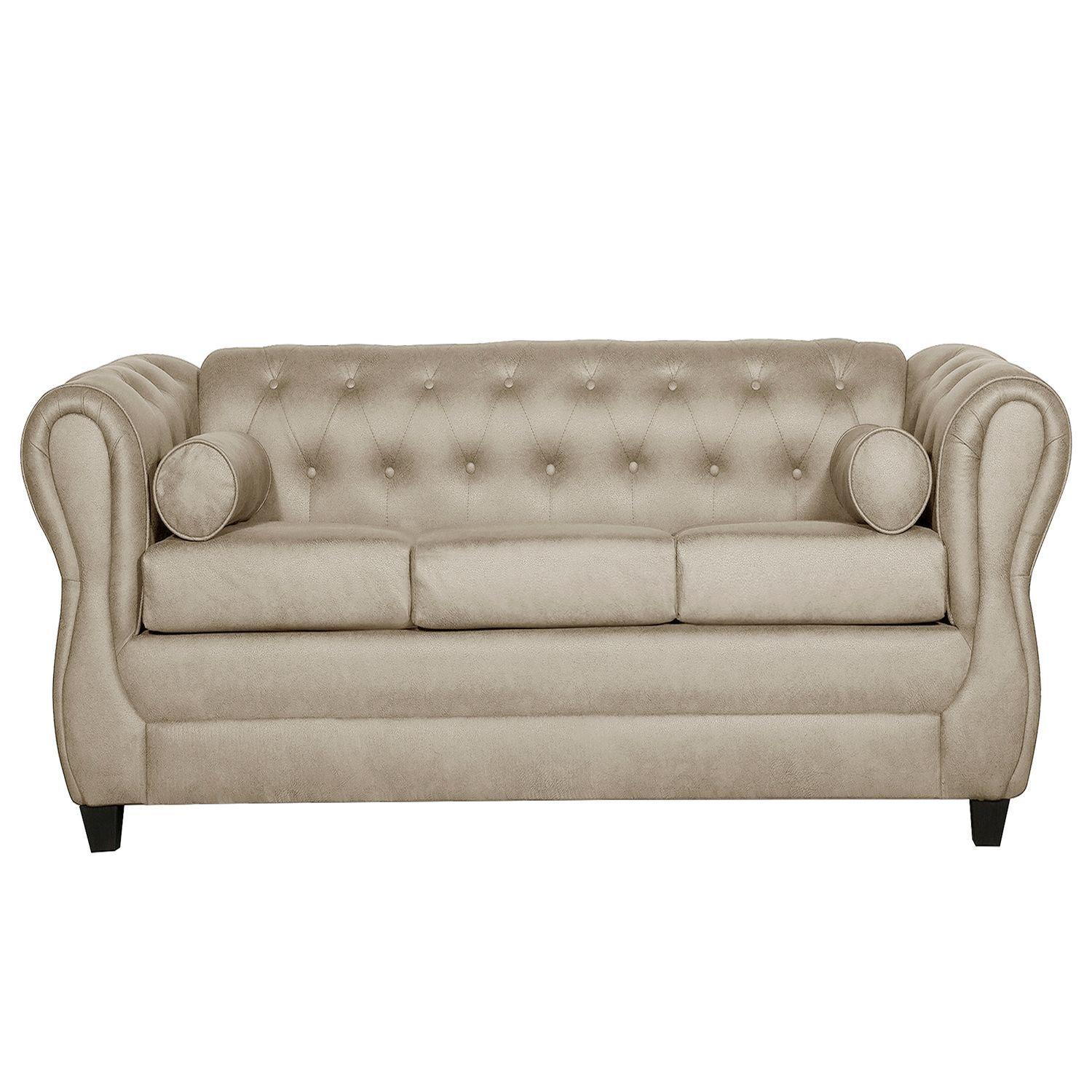 Juego de Living 3-1-1 Chesterfield Beige-6