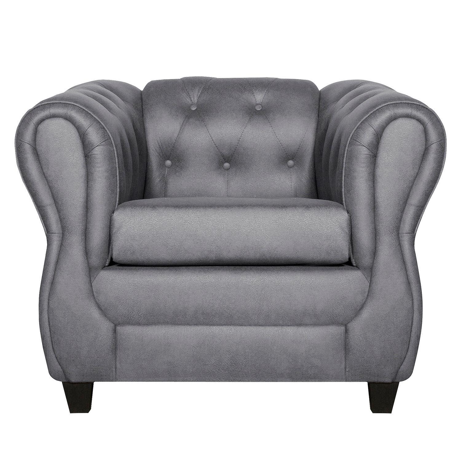 Juego de Living 3-1-1 Chesterfield Gris-3