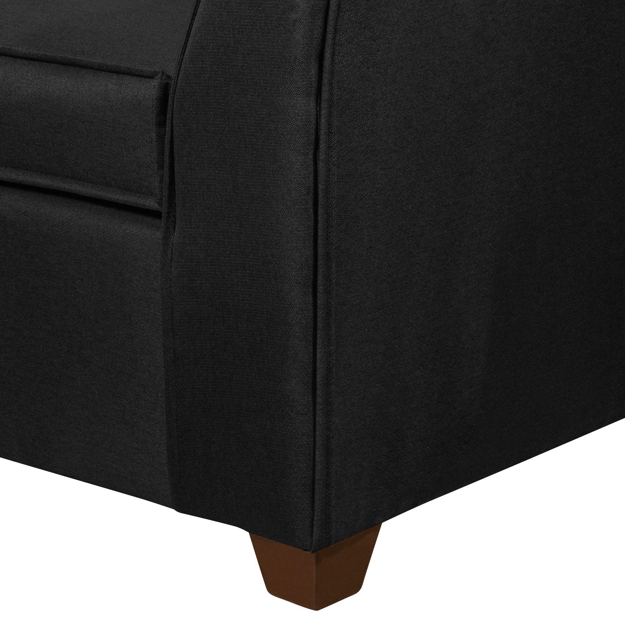 SOFA DIVEAN 3 CUERPOS NEGRO LINO-4