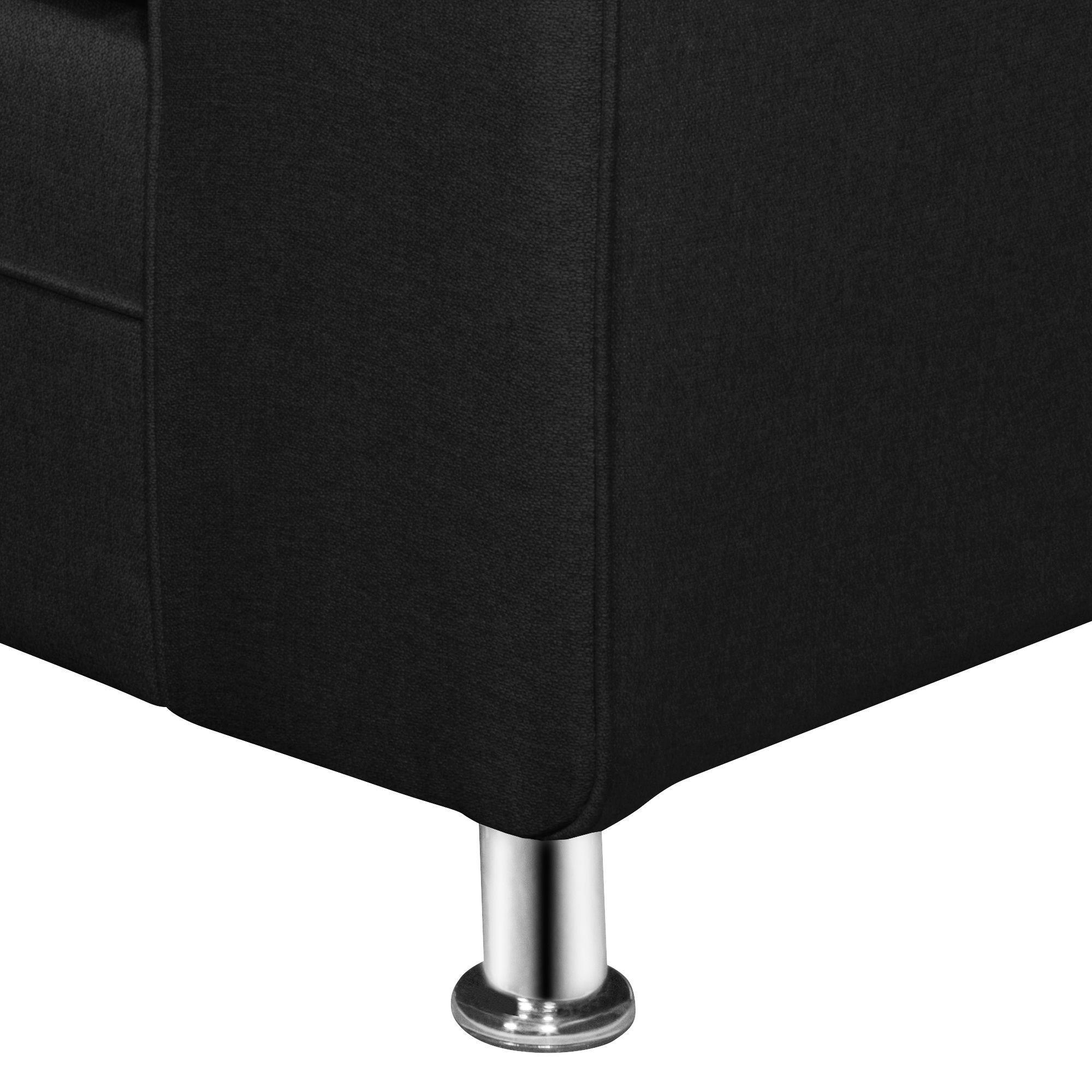 SOFA LEGEND 3 CUERPOS + 2 POUF NEGRO-4