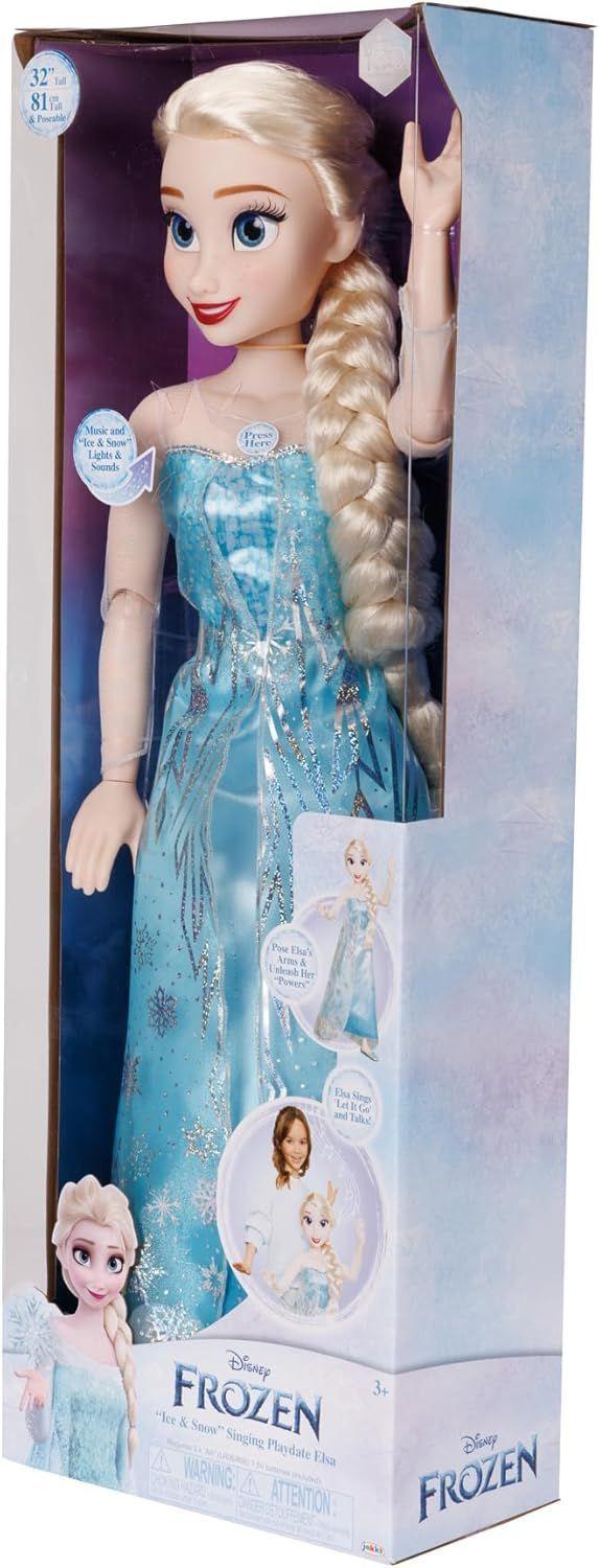 MUÑECA ELSA FROZEN DE DISNEY 100 PODERES DE HIELO, LUCES Y MÚSICA-5