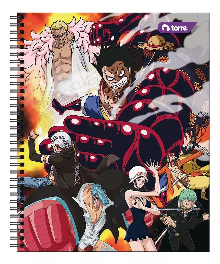 CUADERNO UNIVERSITARIO ONE PIECE 7MM 100 HJ COLON PACKx10-3
