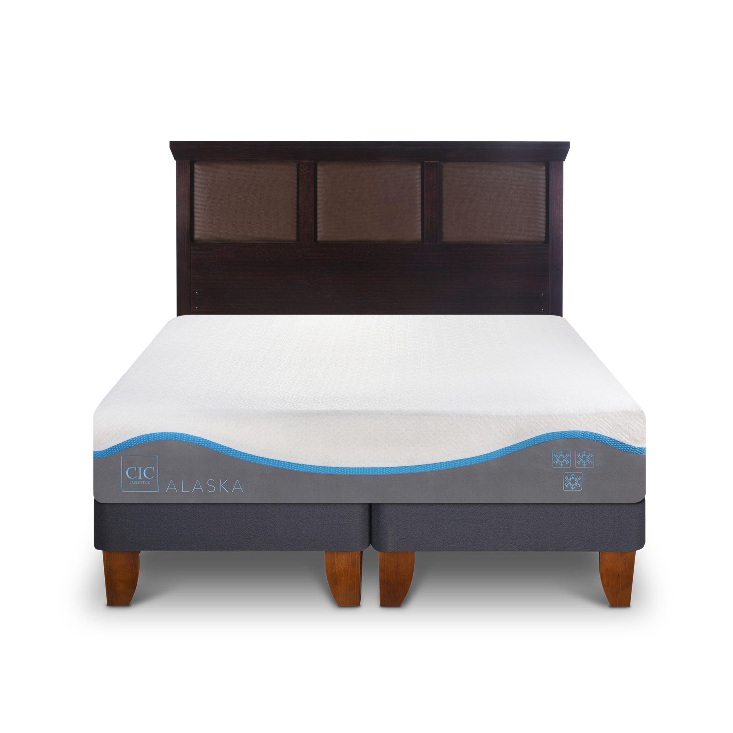 CAMA EUROPEA ALASKA 2 PLAZAS + RESPALDO TORINO CHOCOLATE-0