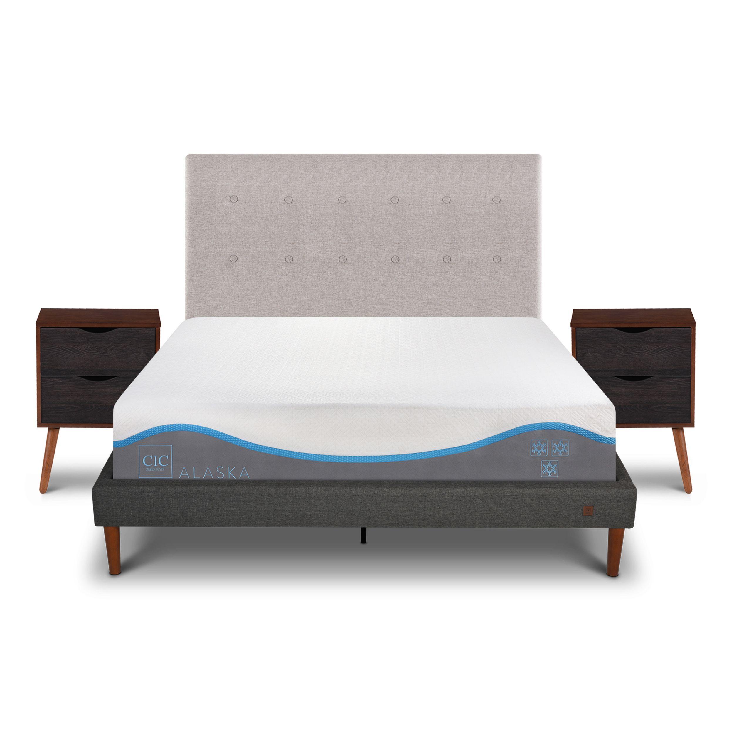 CAMA EUROPEA CURVE ALASKA 2 PLAZAS + SET TIGRIS-0