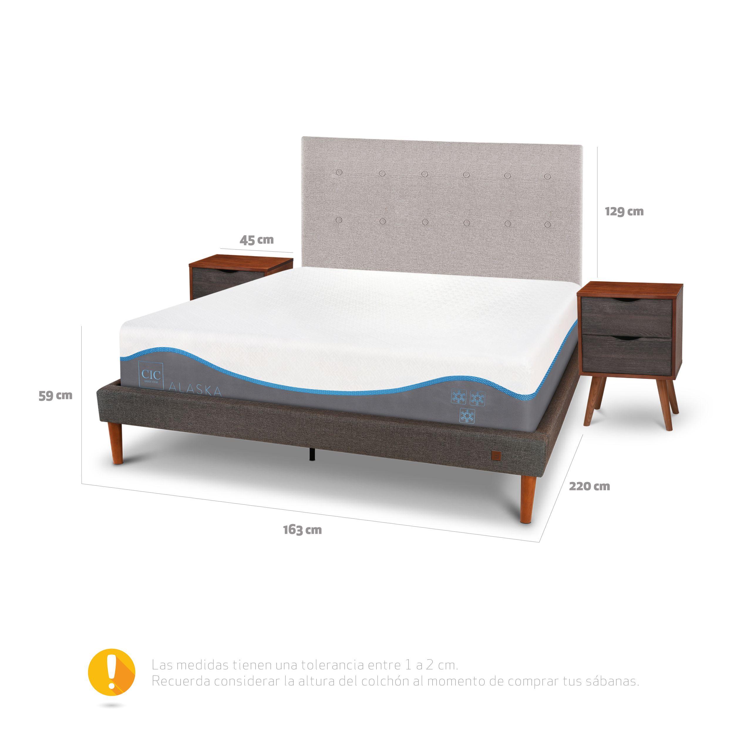 CAMA EUROPEA CURVE ALASKA 2 PLAZAS + SET TIGRIS-2