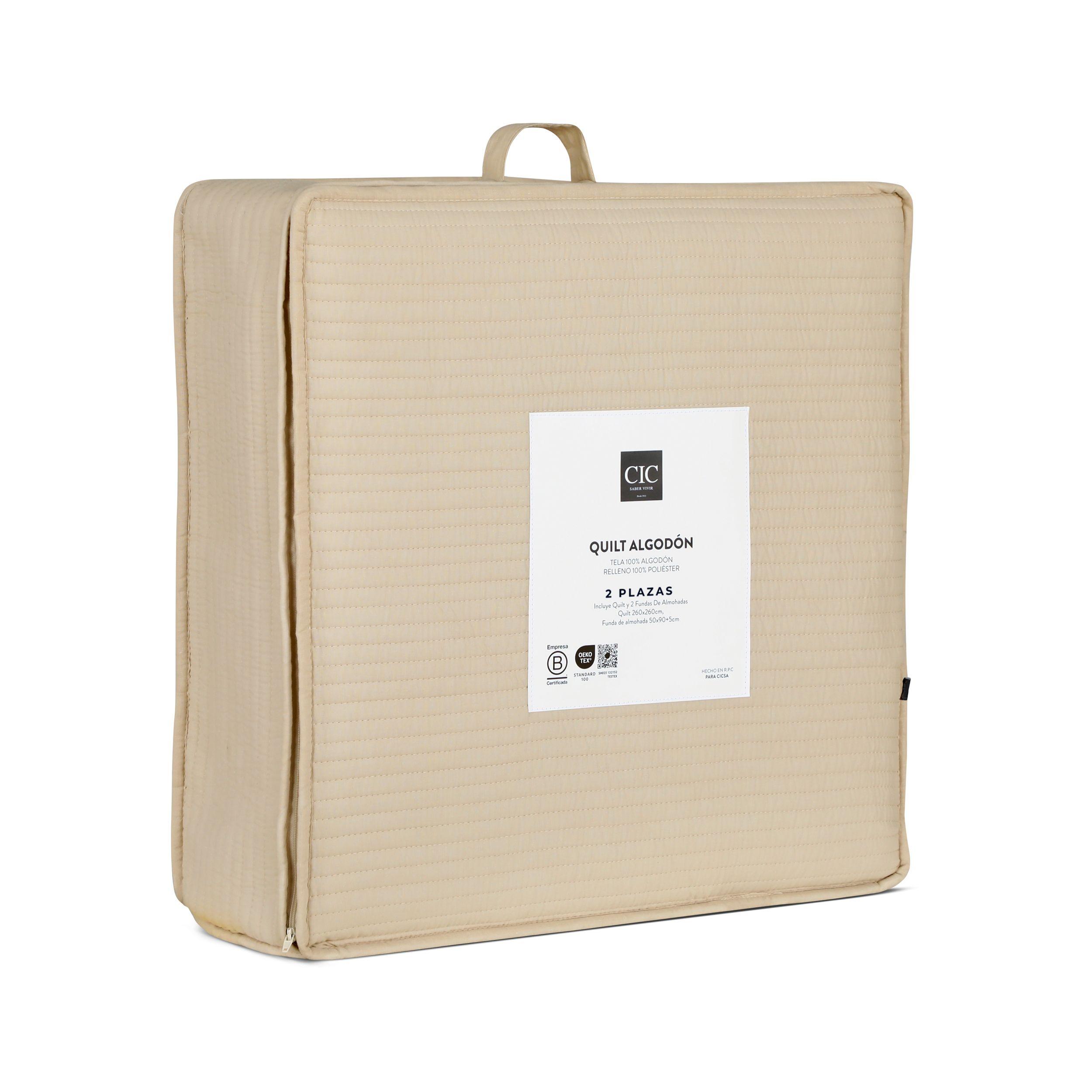 QUILT ALGODON TAUPE 2P-5