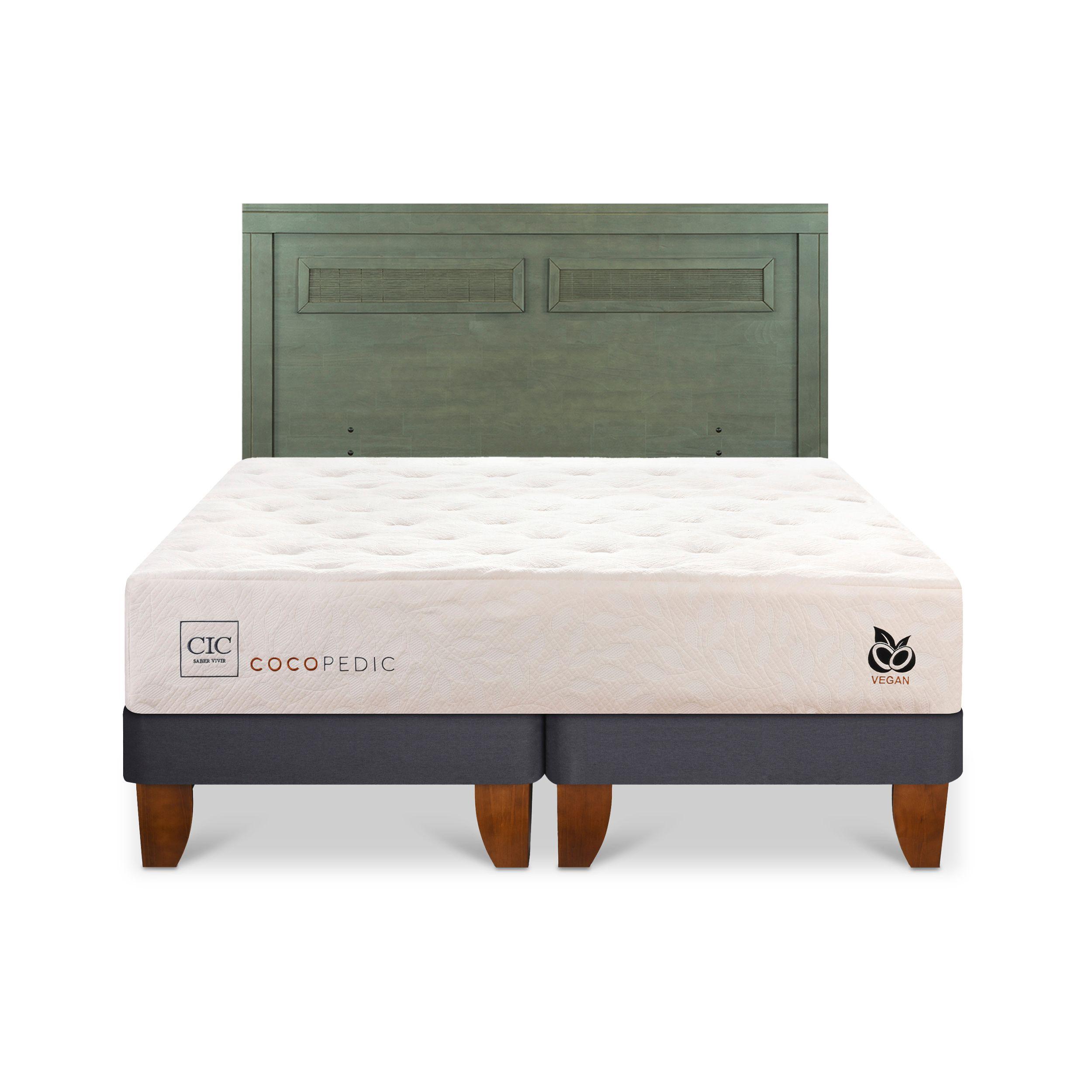 CAMA EUROPEA COCOPEDIC 2 PLAZAS + RESPALDO MILAN OLIVO-0