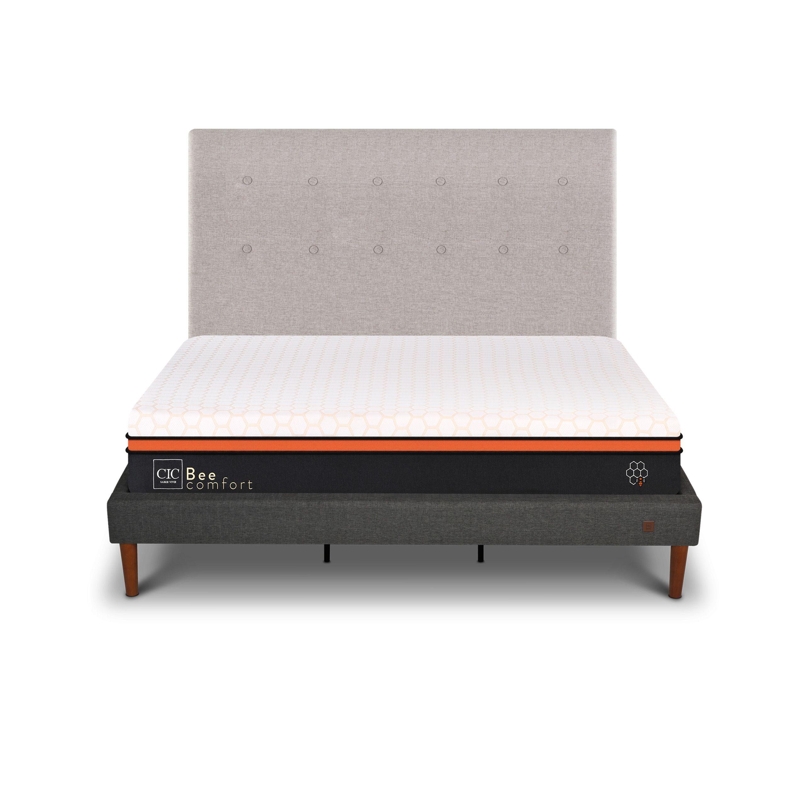 CAMA EUROPEA CURVE BEE COMFORT 2P RESPALDO TIGRIS-0