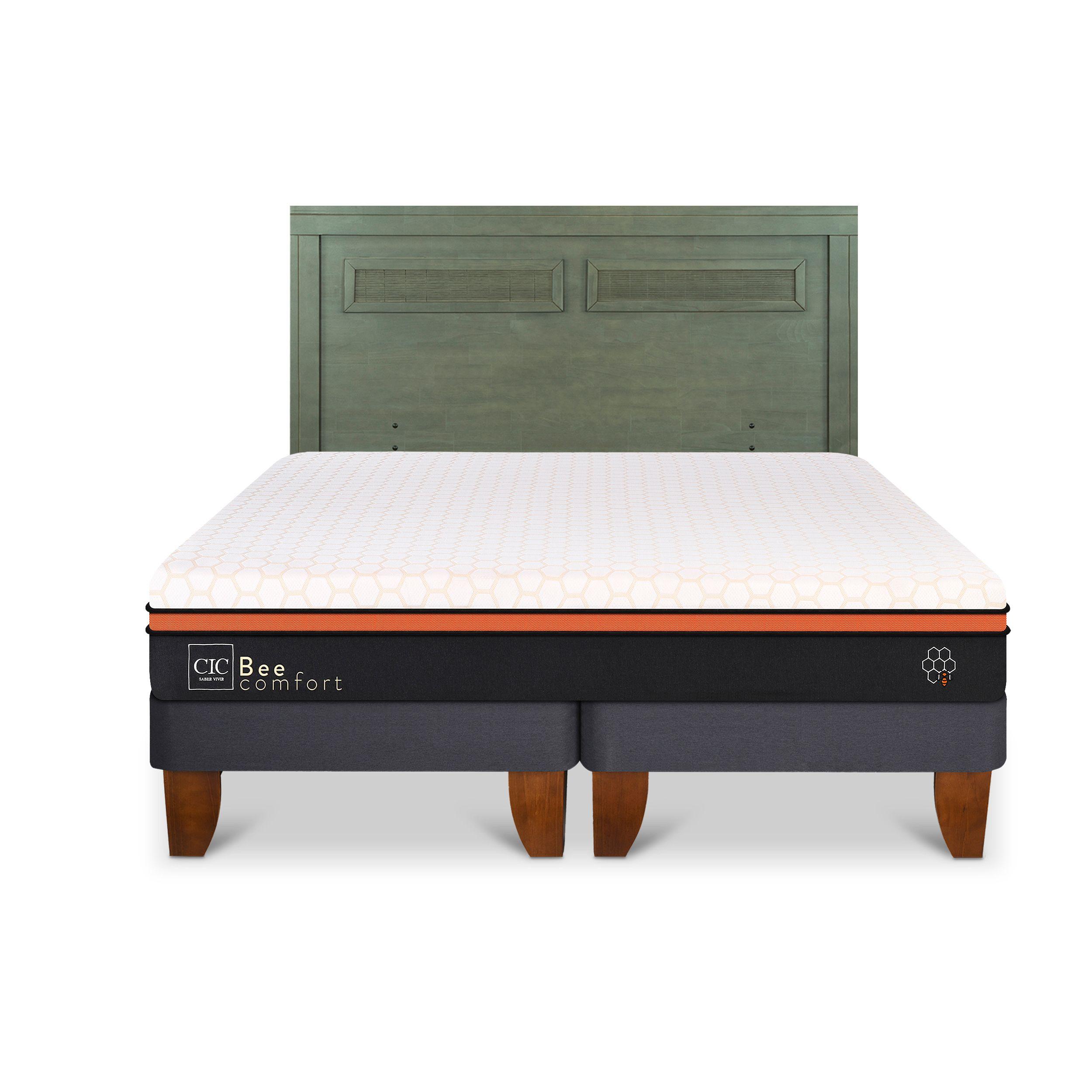 CAMA EUROPEA BEECOMFORT 2 PLAZAS + RESPALDO MILAN OLIVO-0