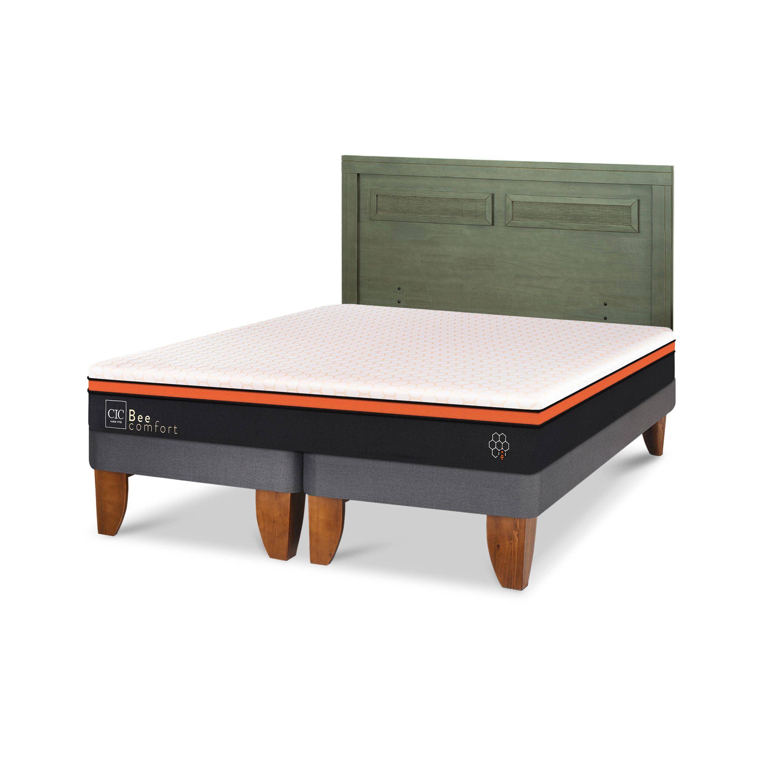 CAMA EUROPEA BEECOMFORT 2 PLAZAS + RESPALDO MILAN OLIVO-1