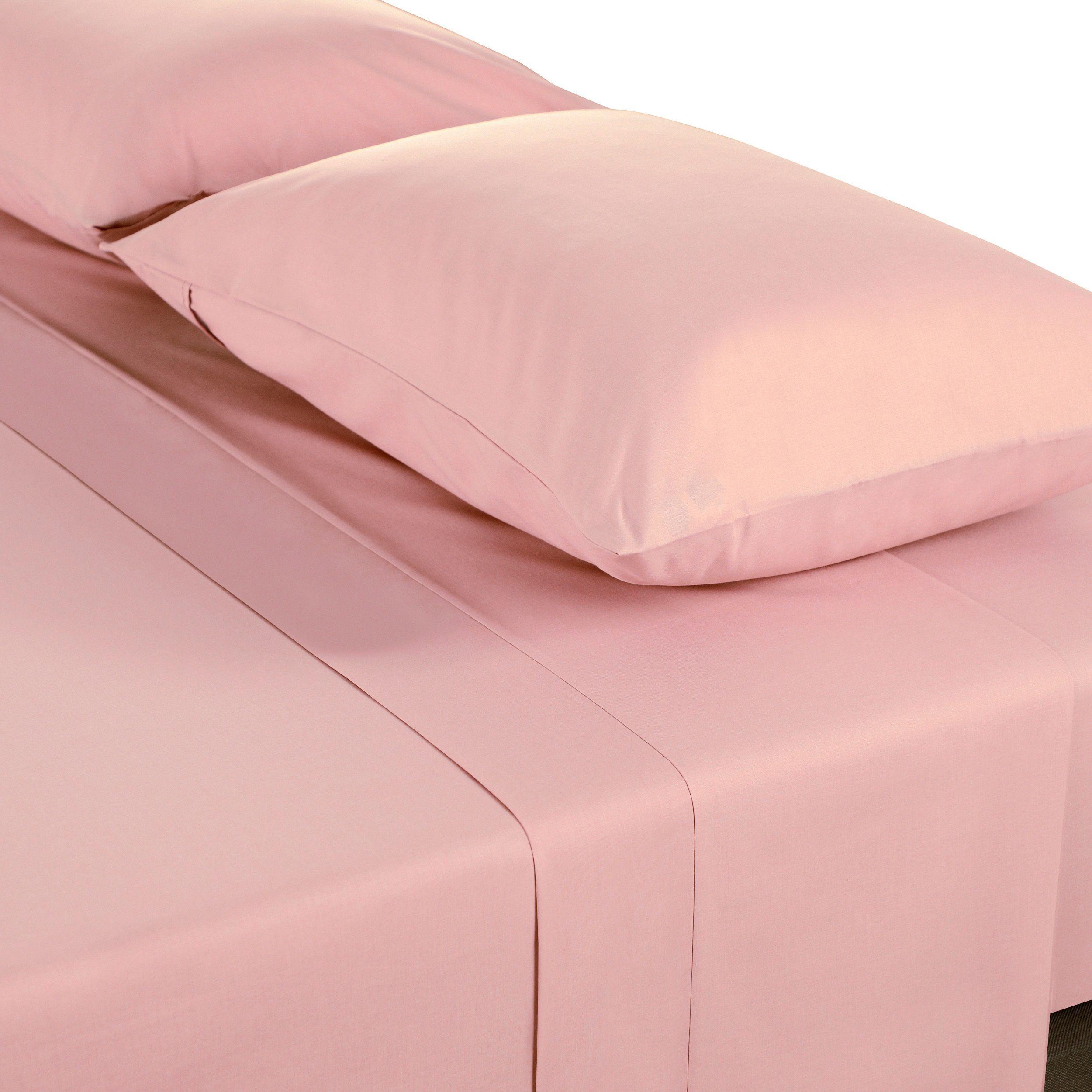 SET SABANAS LISAS 144H ROSA SGL-2