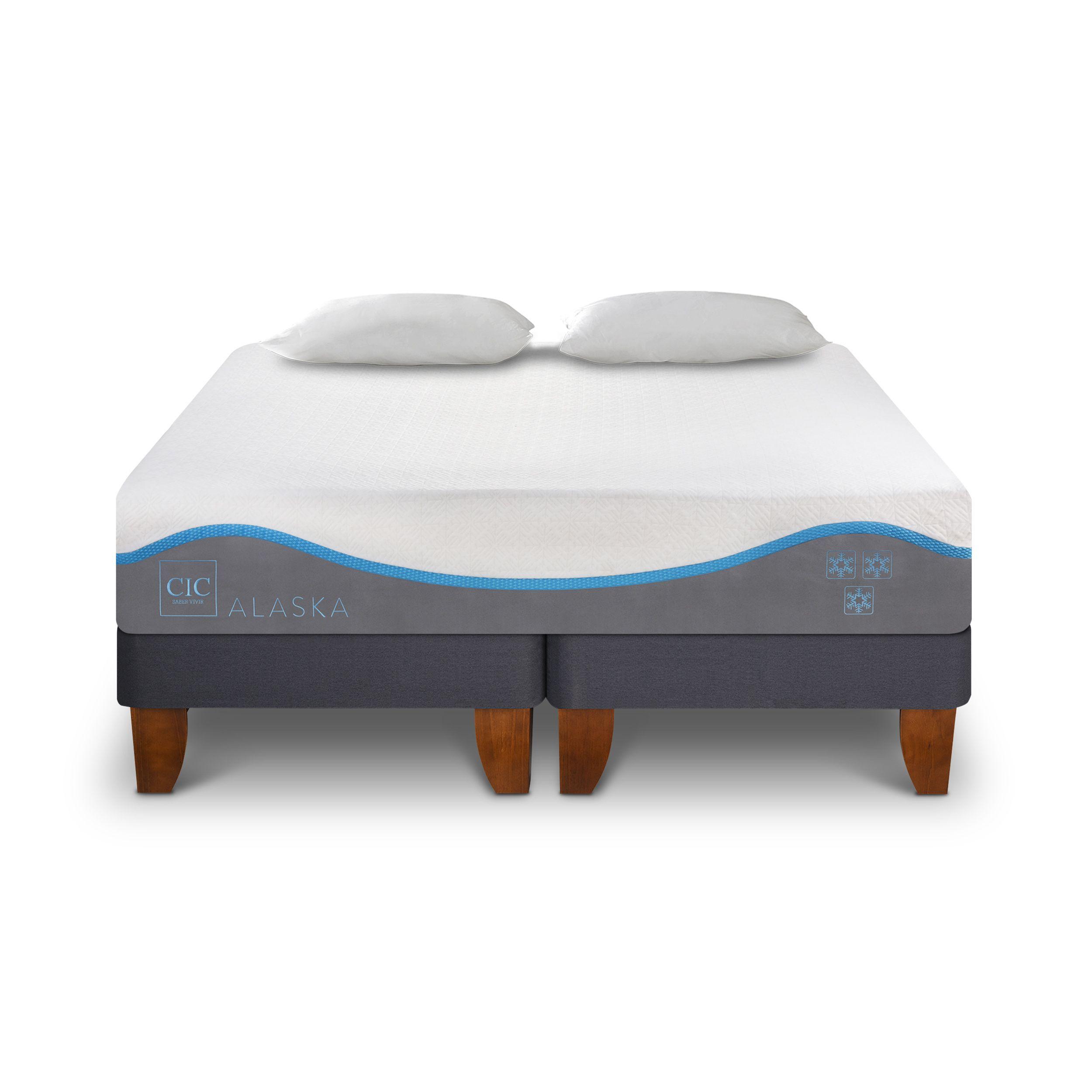 CAMA EUROPEA ALASKA 2 PLAZAS + ALMOHADAS-0