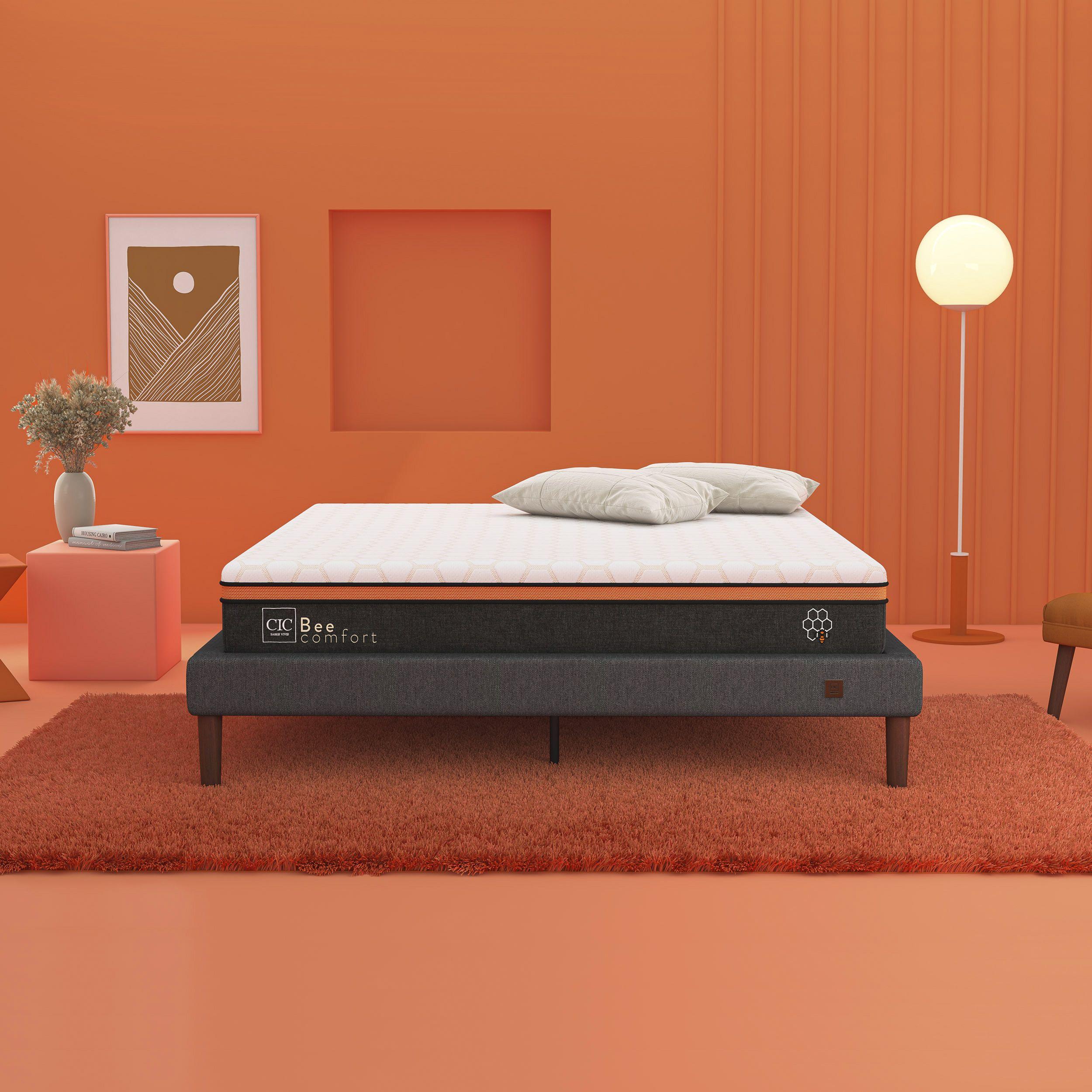 CAMA EUROPEA BEECOMFORT 2 PLAZAS + RESPALDO MILAN ALPINO-9