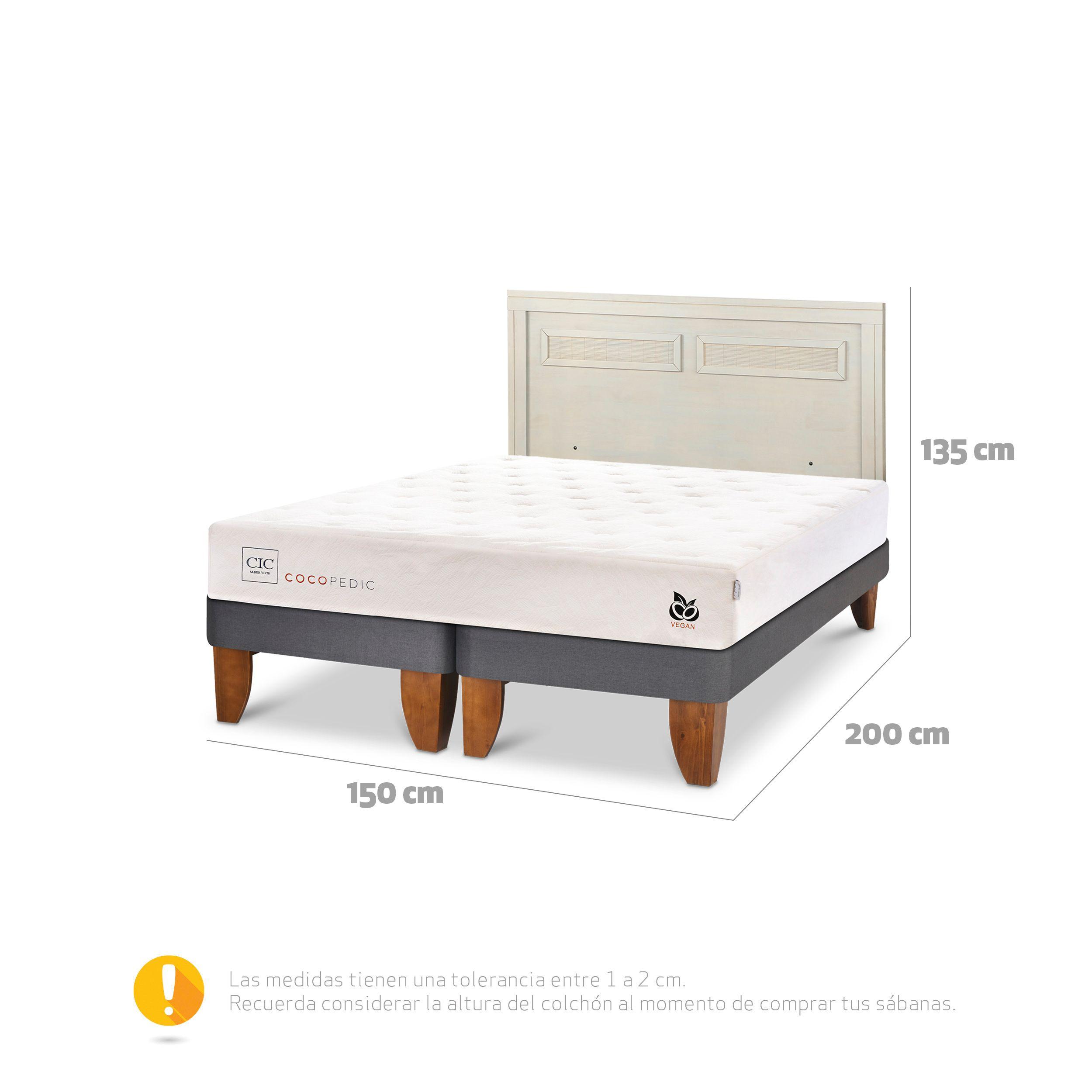 CAMA EUROPEA COCOPEDIC 2 PLAZAS + RESPALDO MILAN ALPINO-2