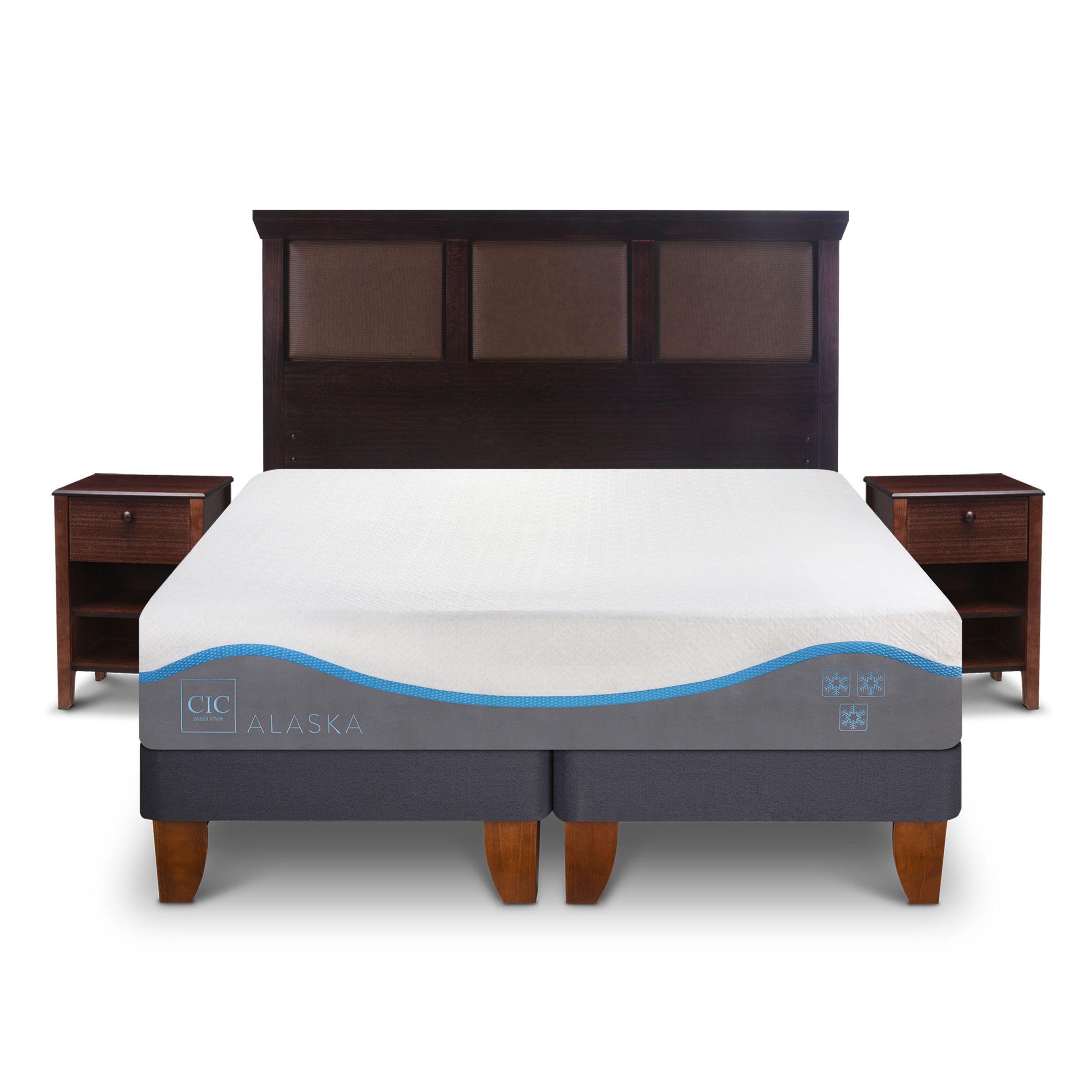 CAMA EUROPEA ALASKA KING + SET TORINO CHOCOLATE-0