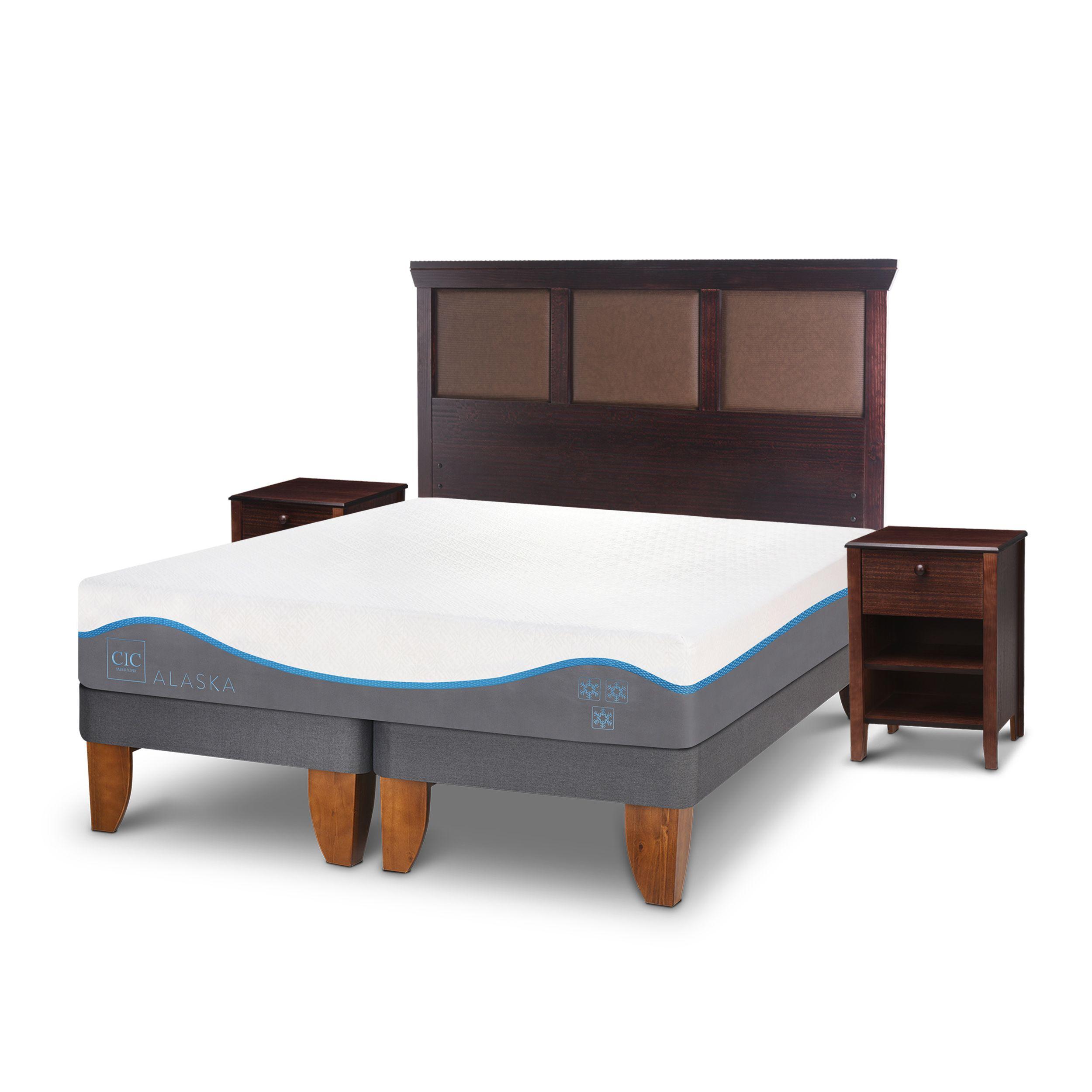 CAMA EUROPEA ALASKA KING + SET TORINO CHOCOLATE-1