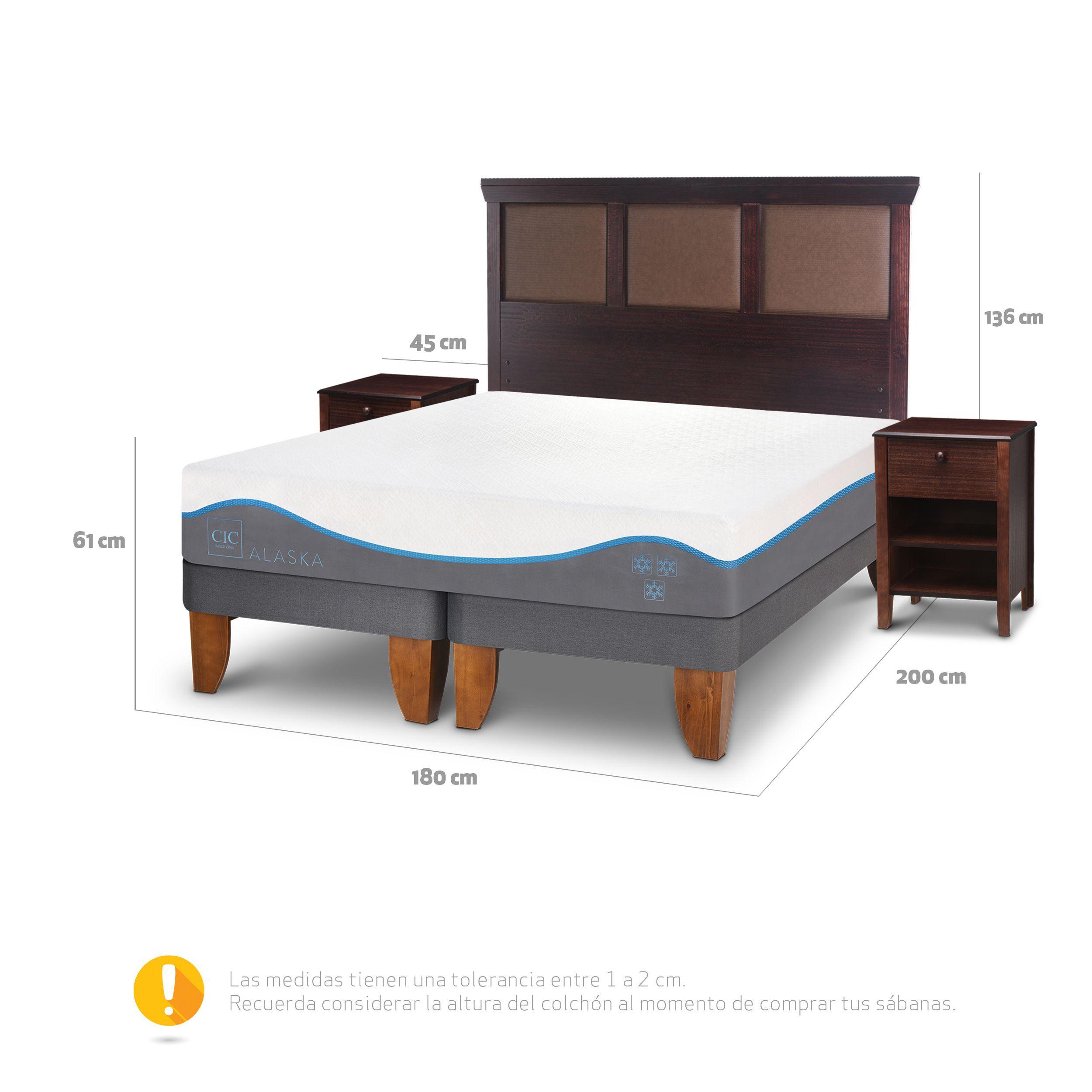 CAMA EUROPEA ALASKA KING + SET TORINO CHOCOLATE-2