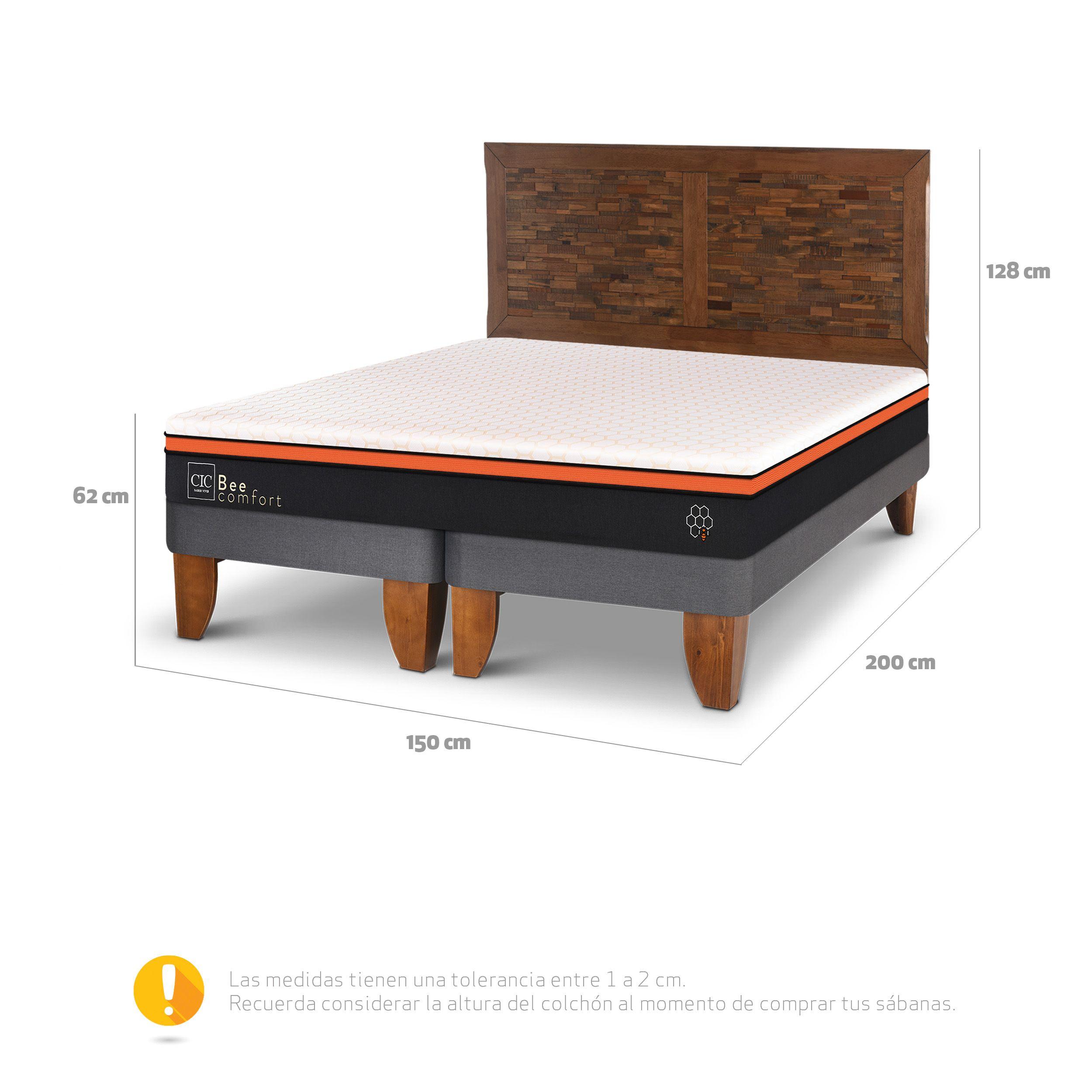 CAMA EUROPEA BEE COMFORT 2P BD RESPALDO ANTIQUE-2