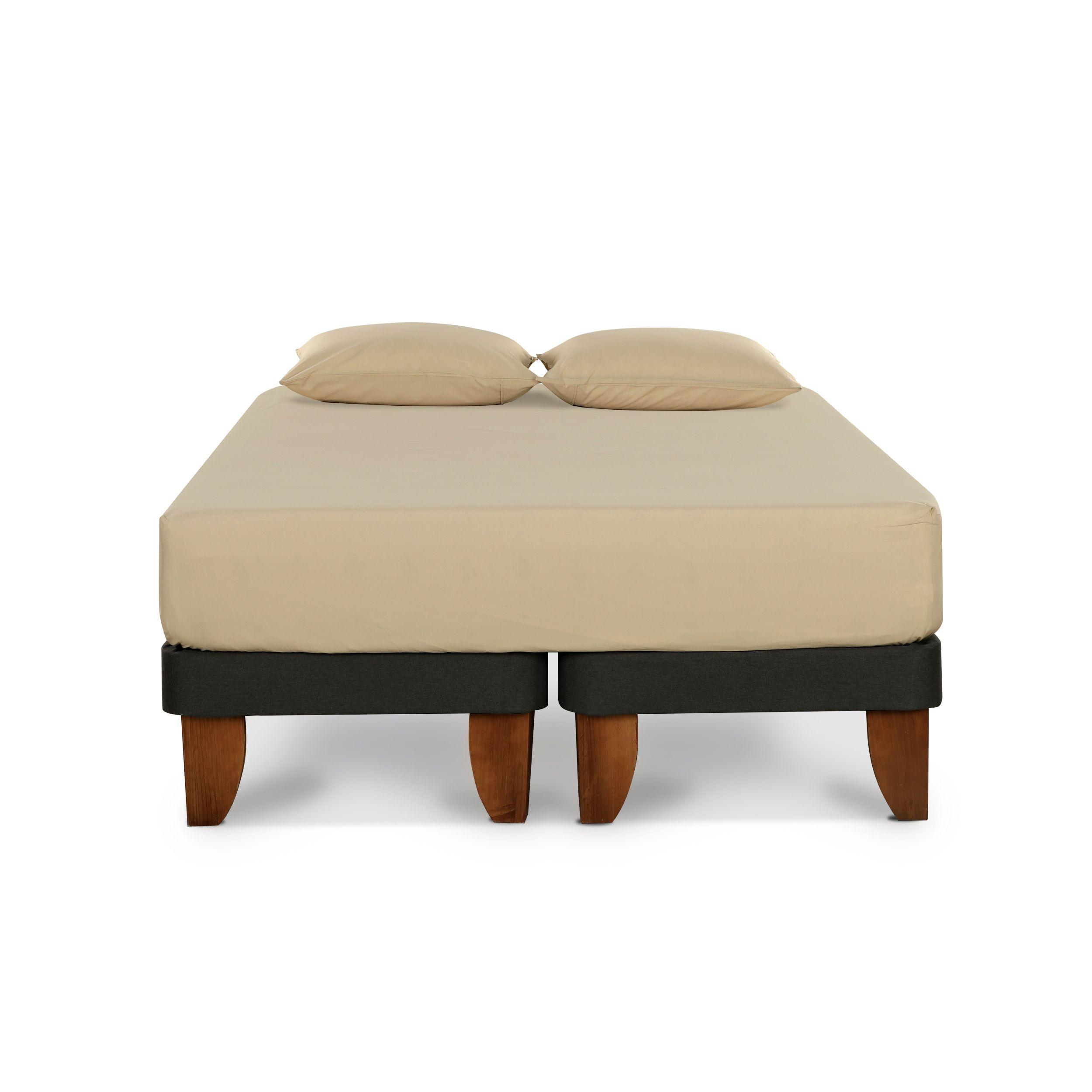 SET SABANAS LISAS 144H TAUPE 2P-8