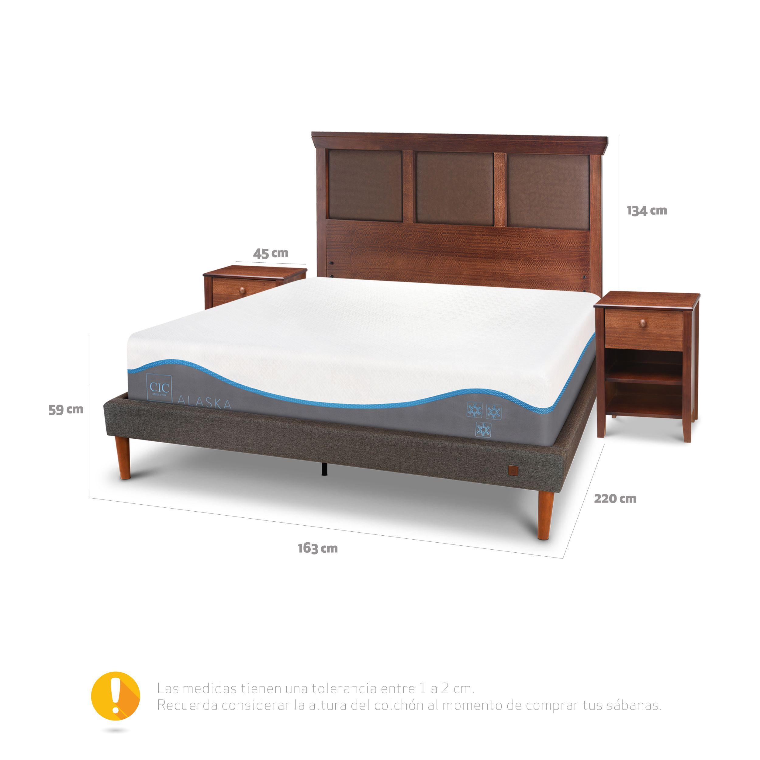 CAMA EUROPEA CURVE ALASKA 2 PLAZAS + SET TORINO CARAMEL-2