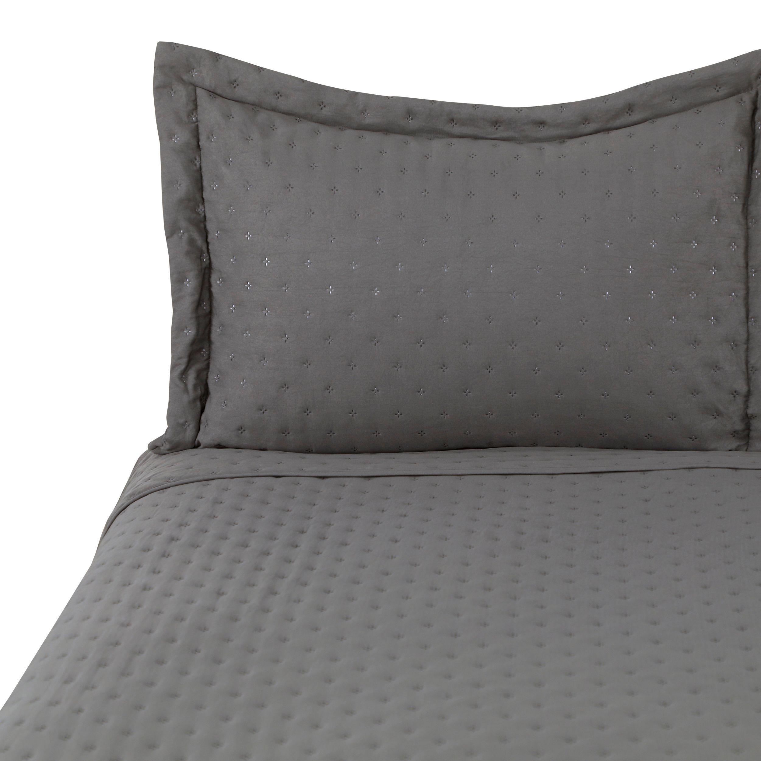 QUILT MICROFIBRA GRIS 2P-2