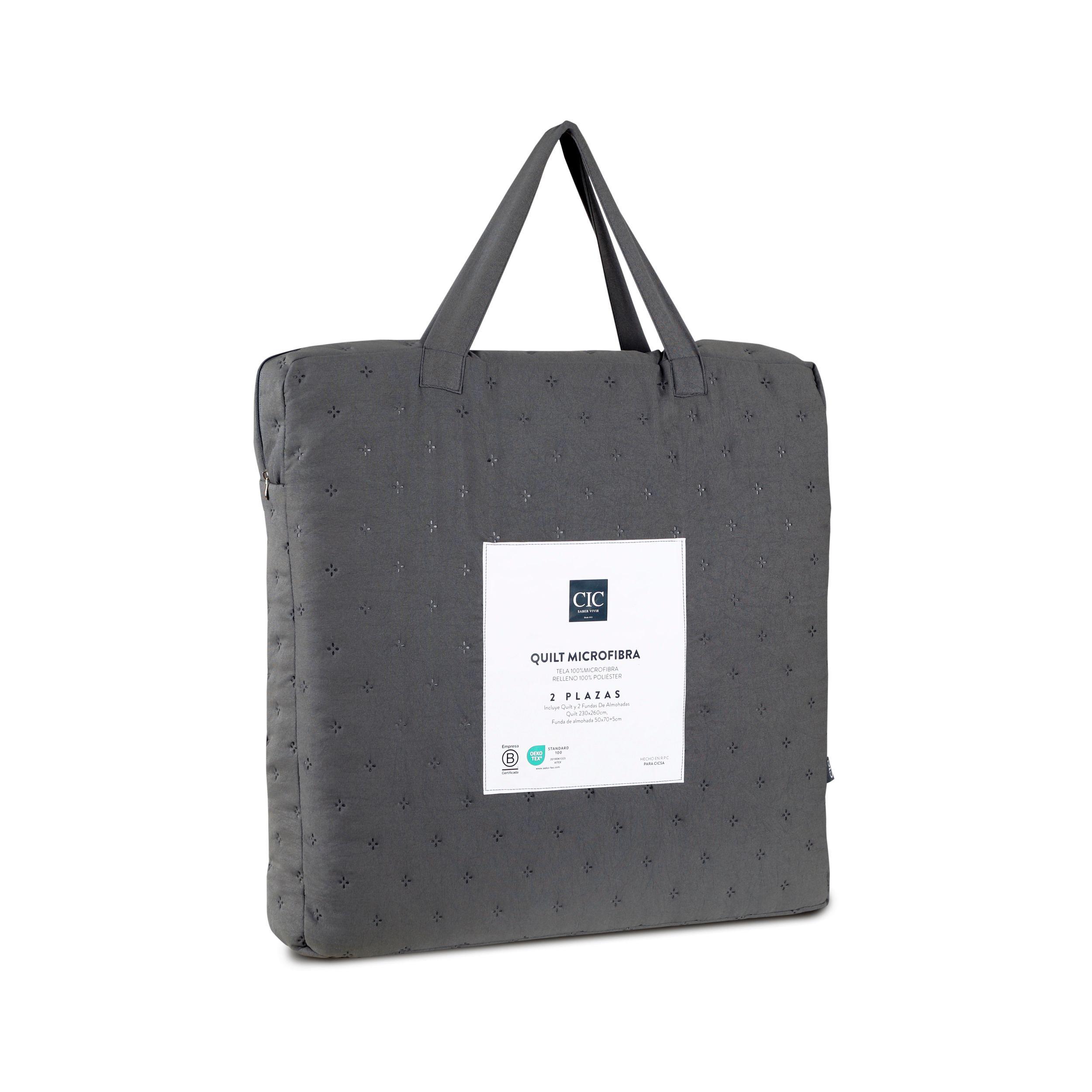 QUILT MICROFIBRA GRIS 2P-5