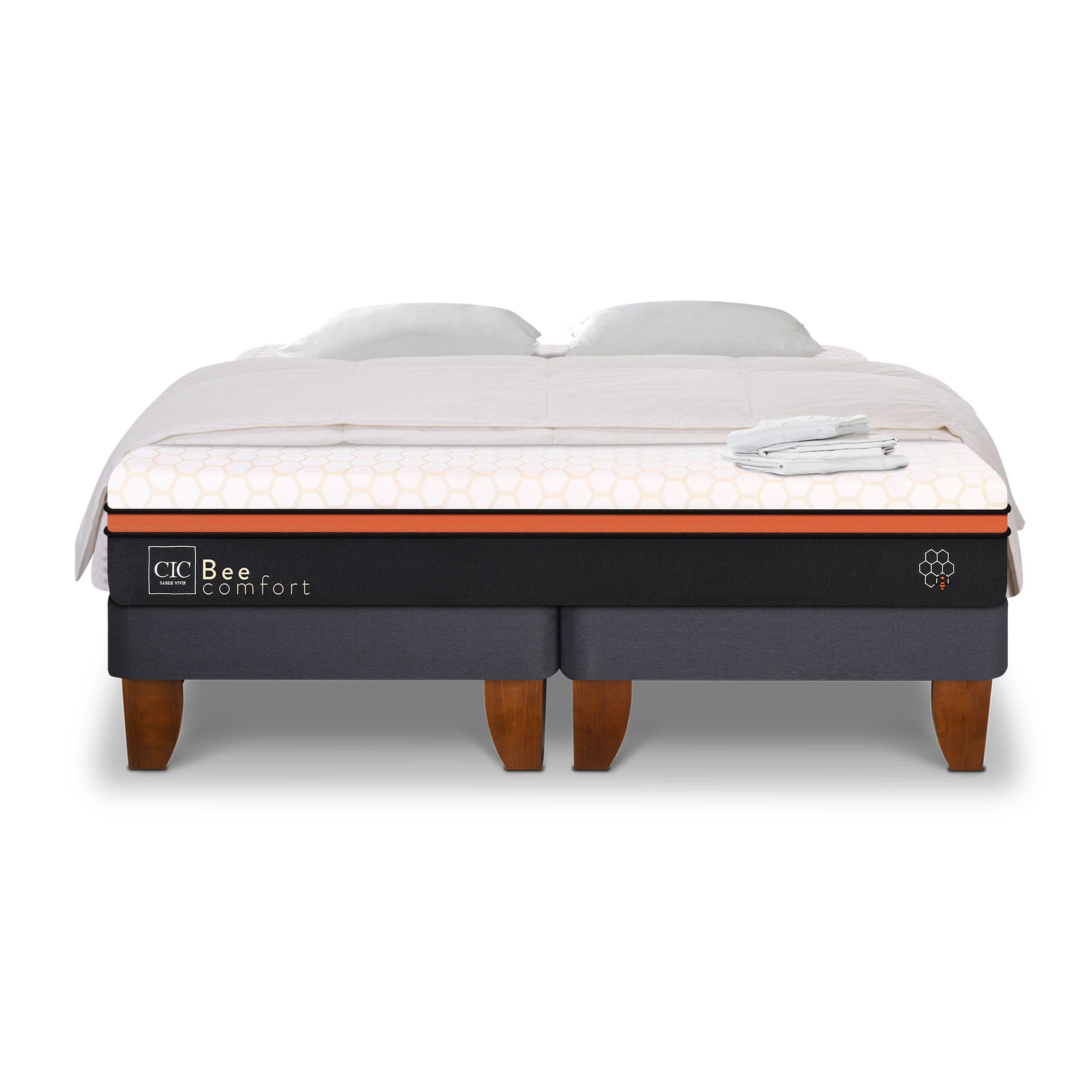 CAMA EUROPEA BEE COMFORT KING TEXTIL-0