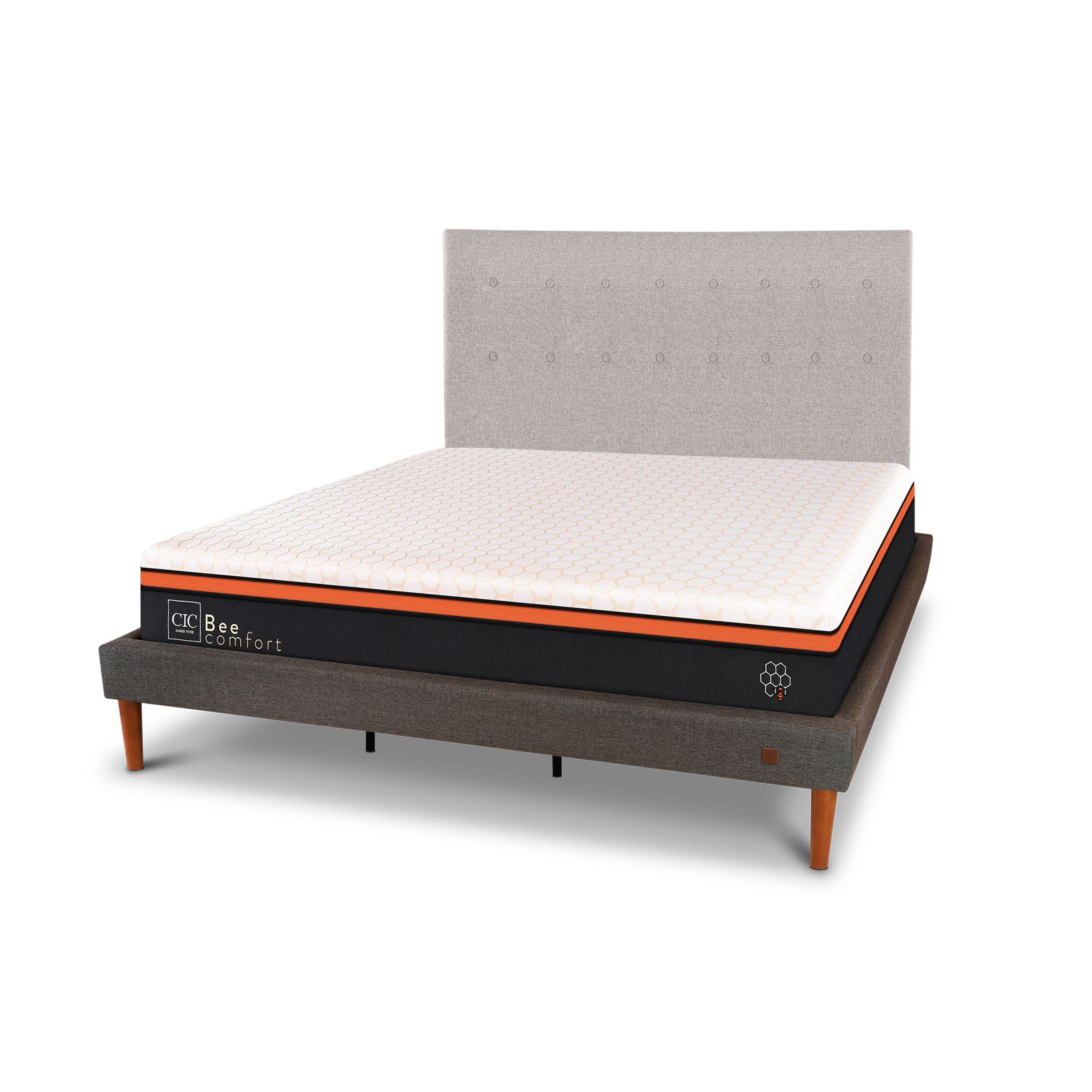 CAMA EUROPEA CURVE BEE COMFORT KING + RESPALDO TIGRIS-1
