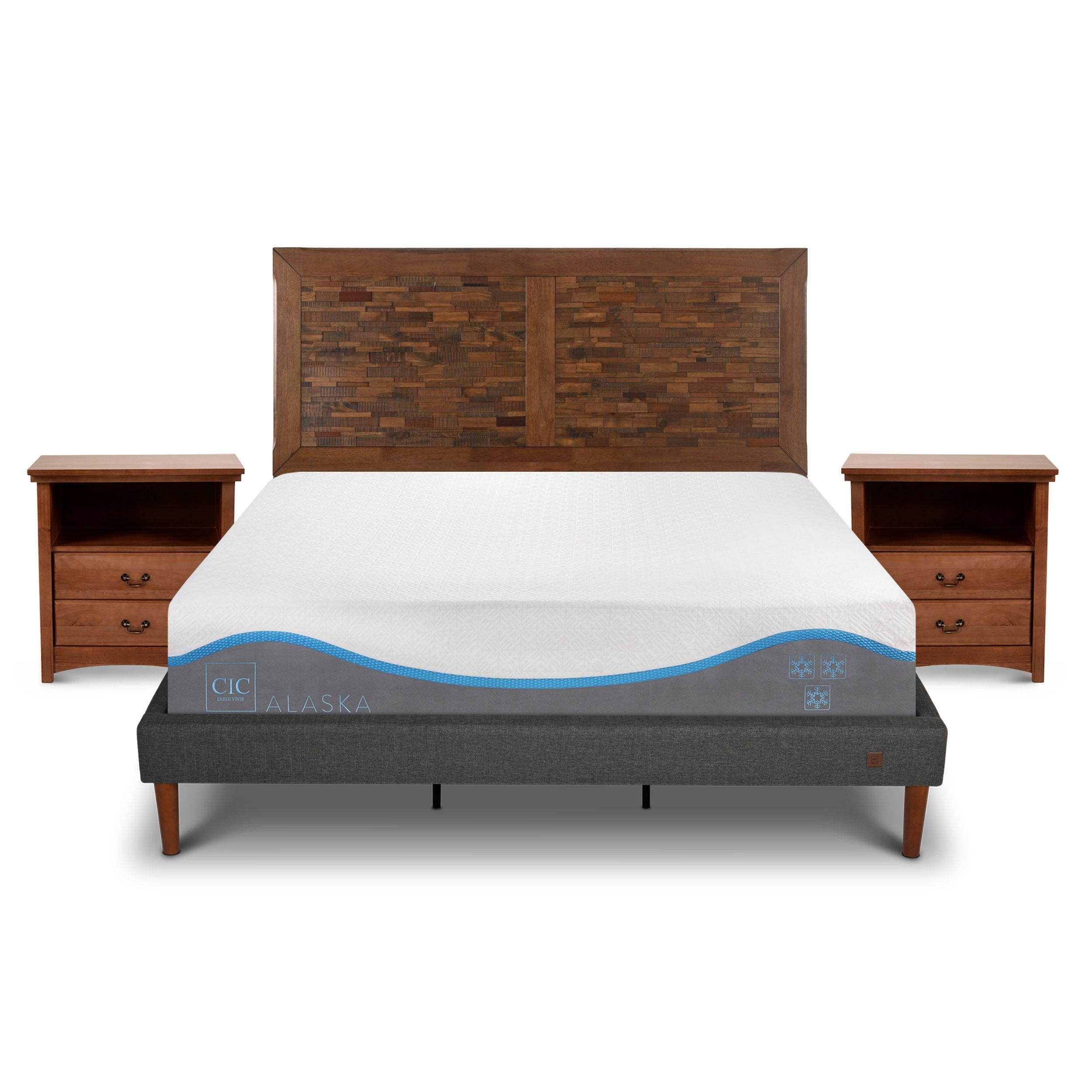 CAMA EUROPEA CURVE ALASKA KING + SET ANTIQUE-0