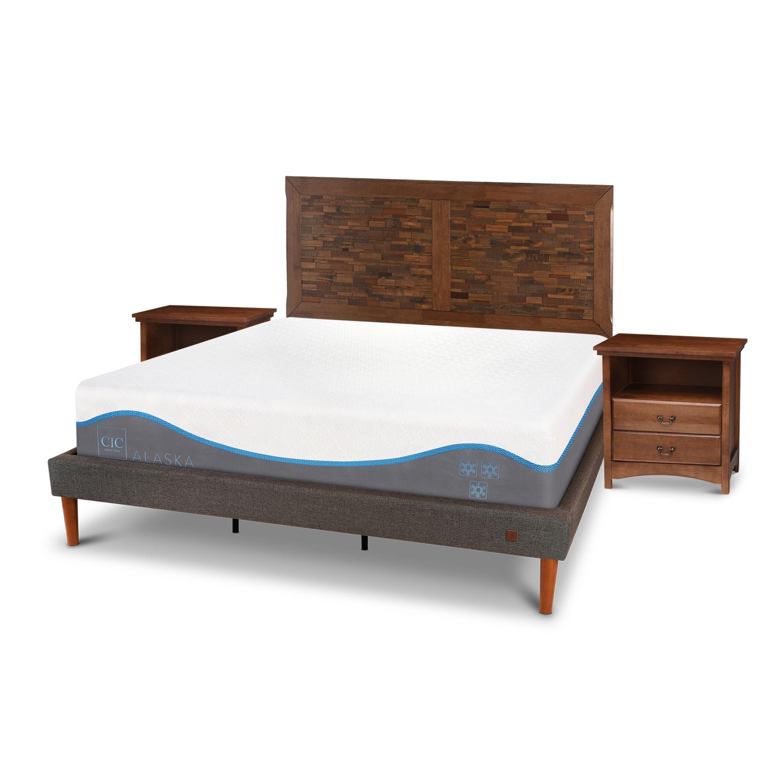 CAMA EUROPEA CURVE ALASKA KING + SET ANTIQUE-1