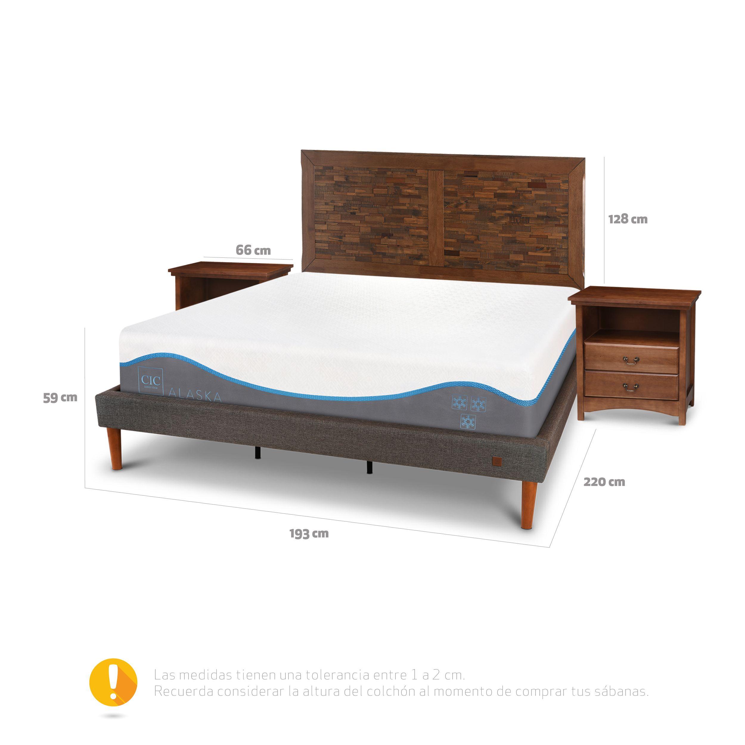 CAMA EUROPEA CURVE ALASKA KING + SET ANTIQUE-2