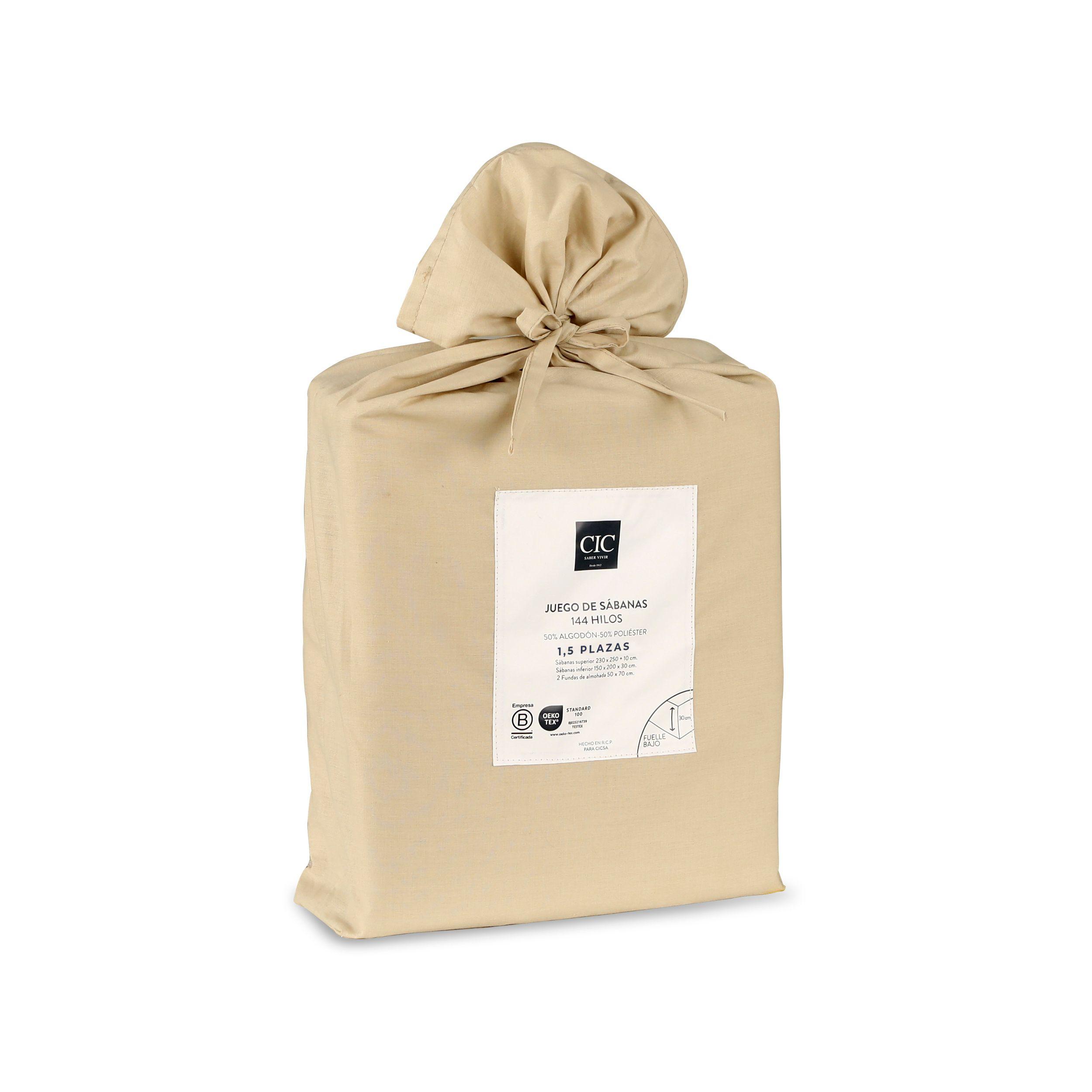 SET SABANAS LISAS 144H TAUPE SGL-6