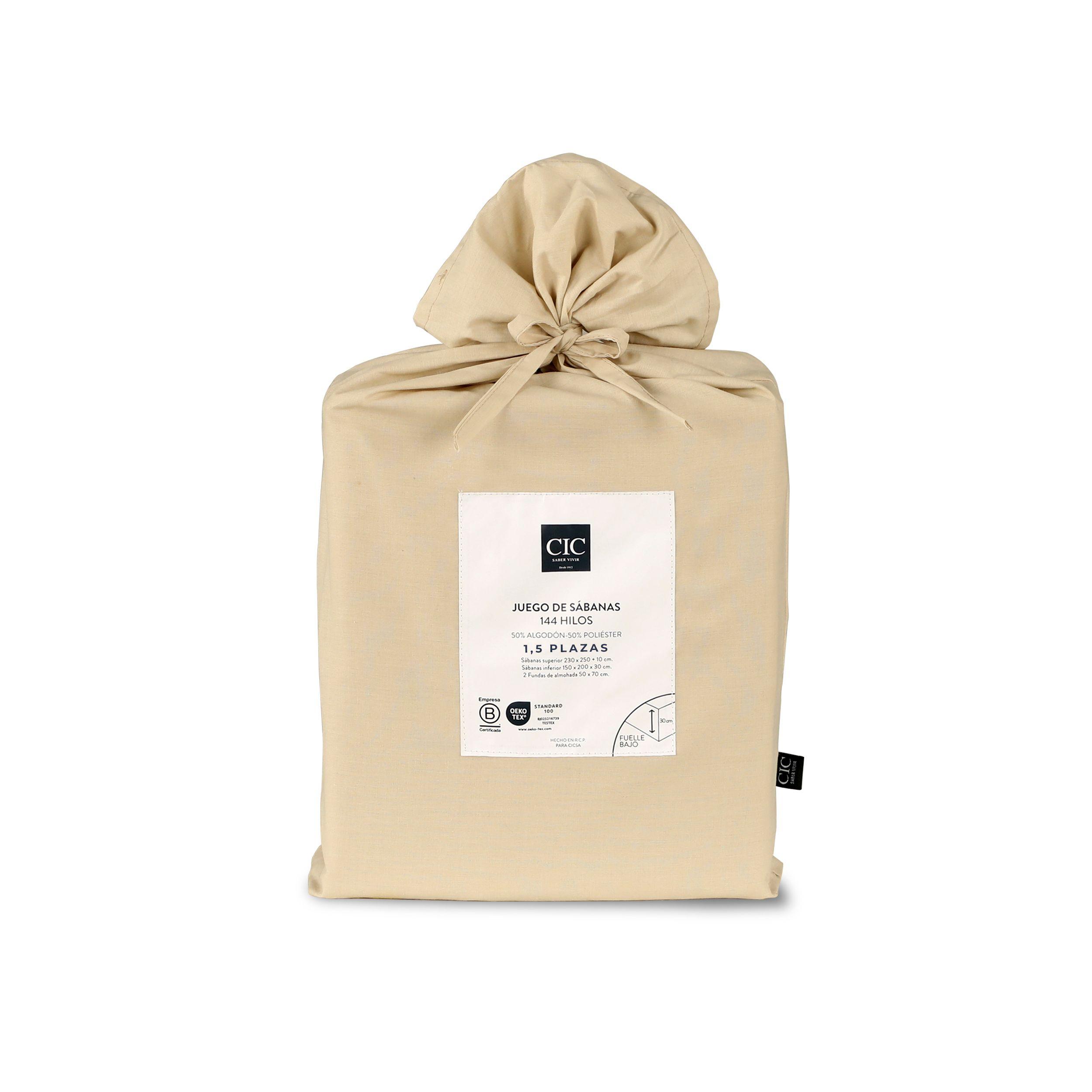 SET SABANAS LISAS 144H TAUPE SGL-7