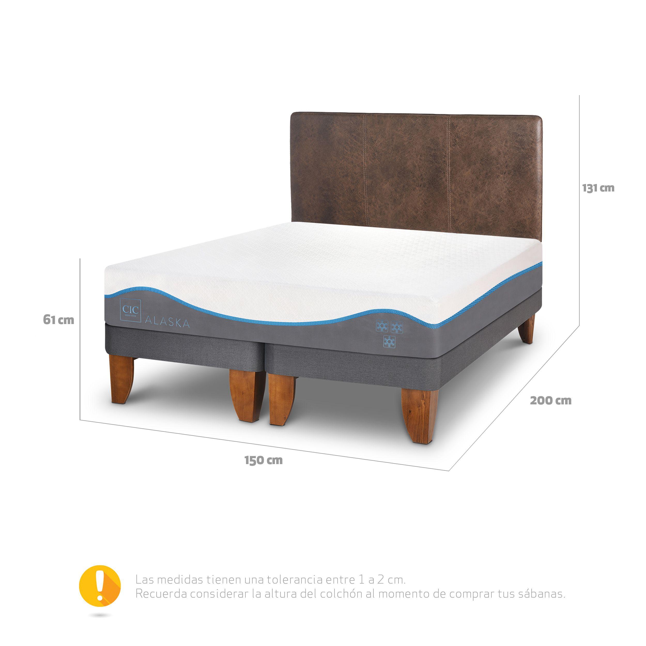 CAMA EUROPEA ALASKA 2 PLAZAS + RESPALDO BAKER-2